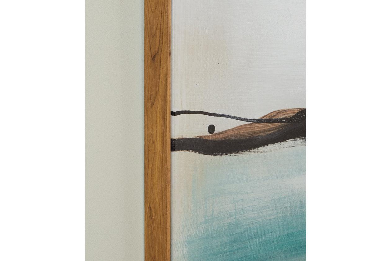 Brunonia Teal/Orange/Black Wall Art - Image 4