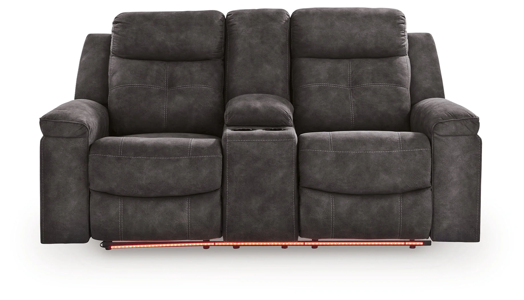 Brysonview Charcoal Reclining Loveseat with Console - Image 6