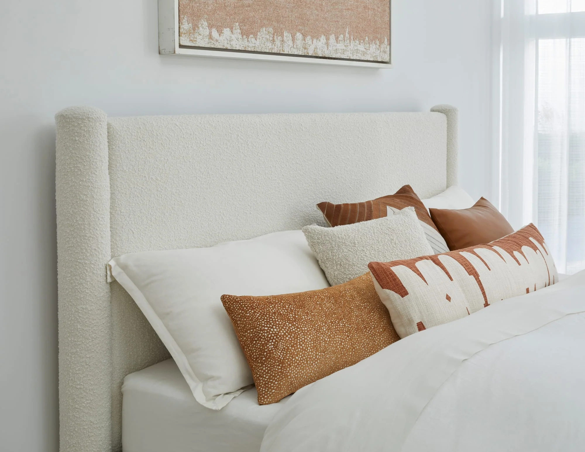 Burke Cottage Cheese King Upholstered Platform Bed - Image 2