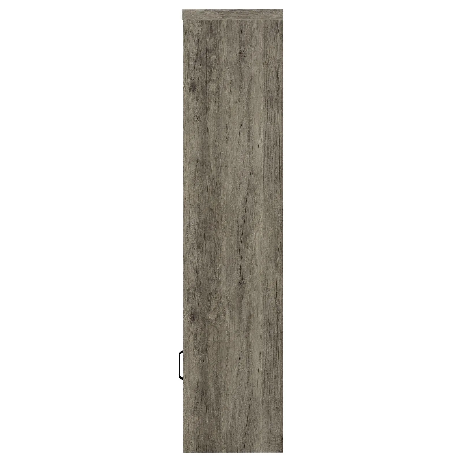 Burke Gray Driftwood 3-Shelf Media Tower With Storage Cabinet - Image 4