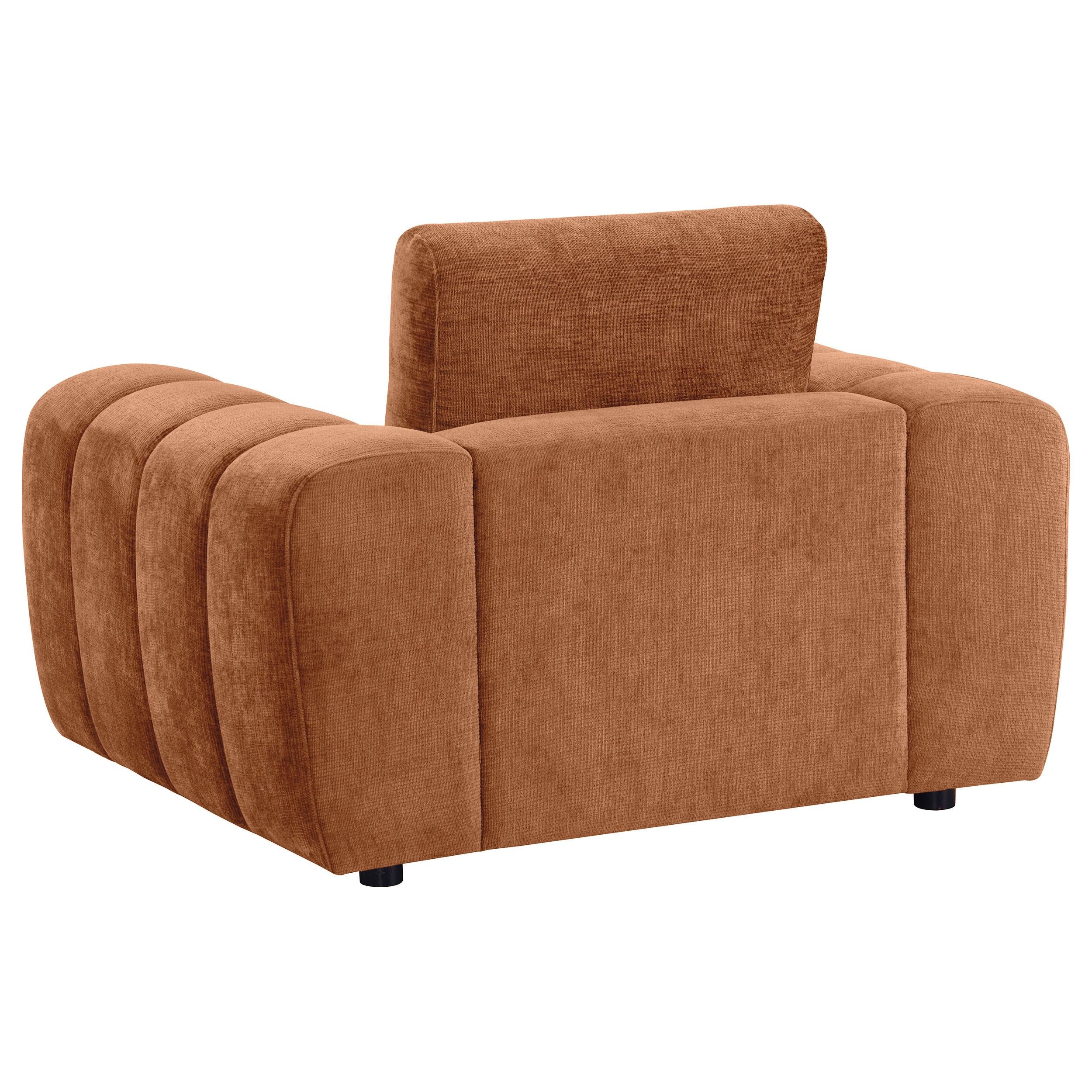 Burnett Burnt Orange 3-piece Chenille Upholstered Sofa Set - Image 8