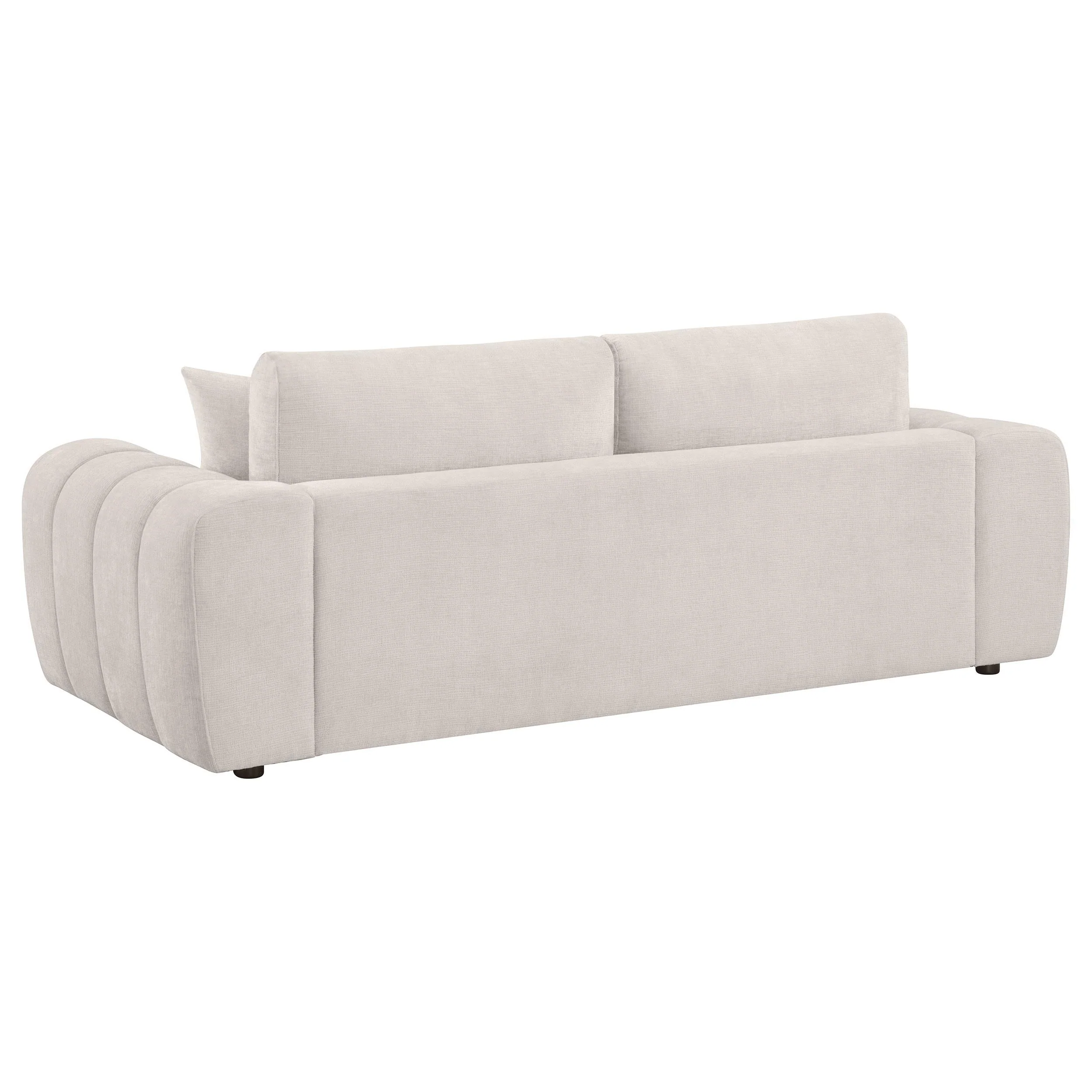 Burnett Chenille Upholstered Wide Arm Sofa Ivory - Image 6