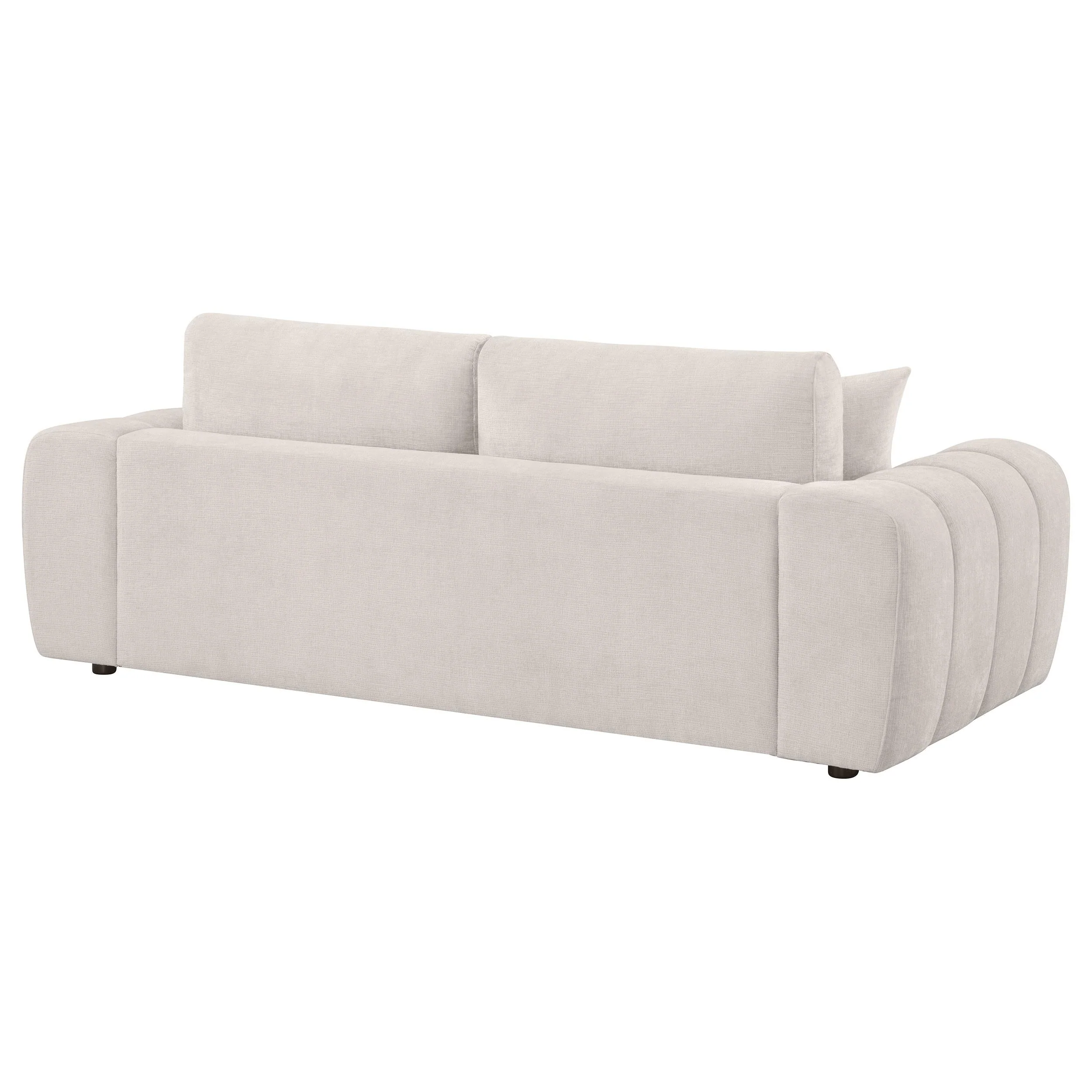 Burnett Chenille Upholstered Wide Arm Sofa Ivory - Image 7