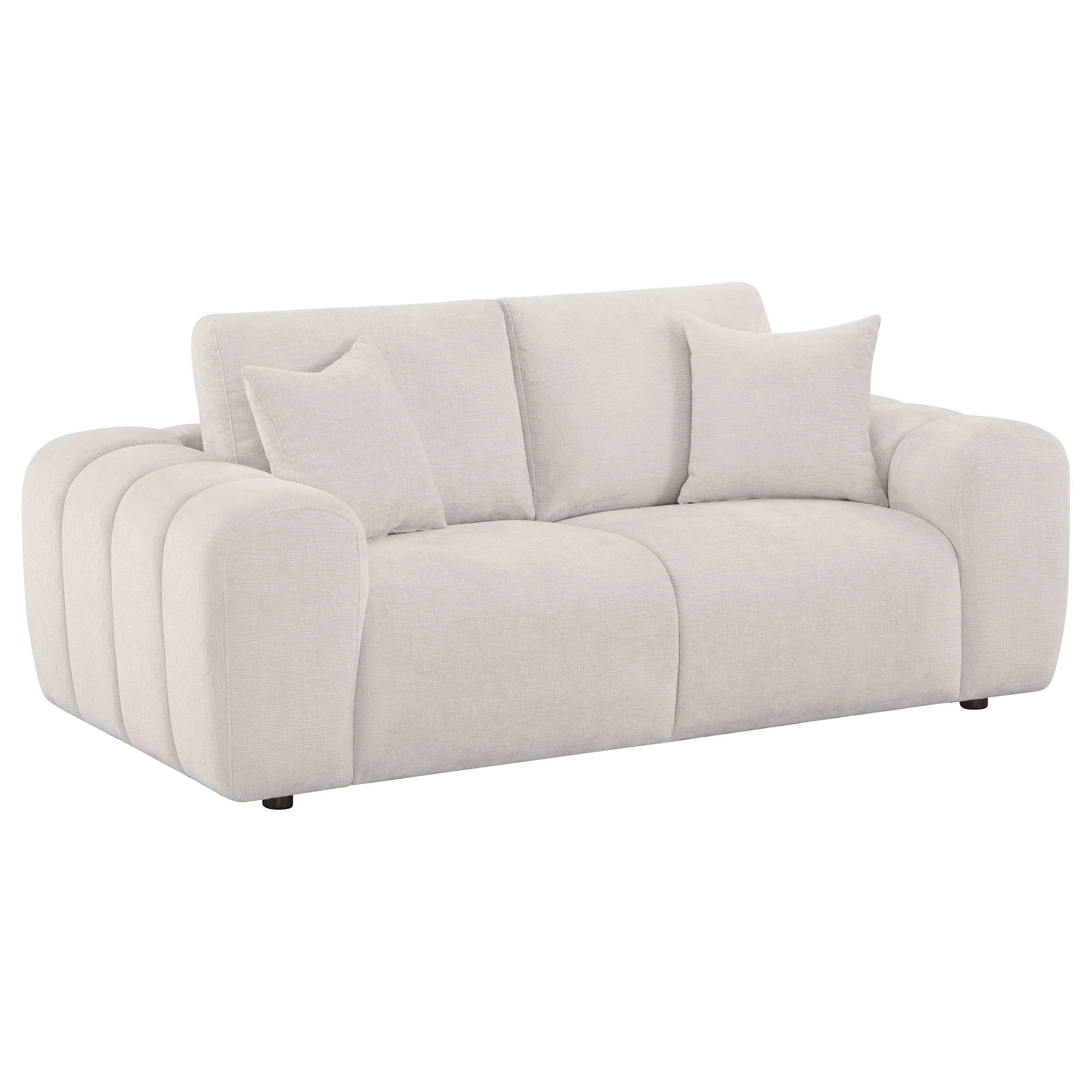 Burnett Ivory  2-piece Chenille Upholstered Sofa Set - Image 5