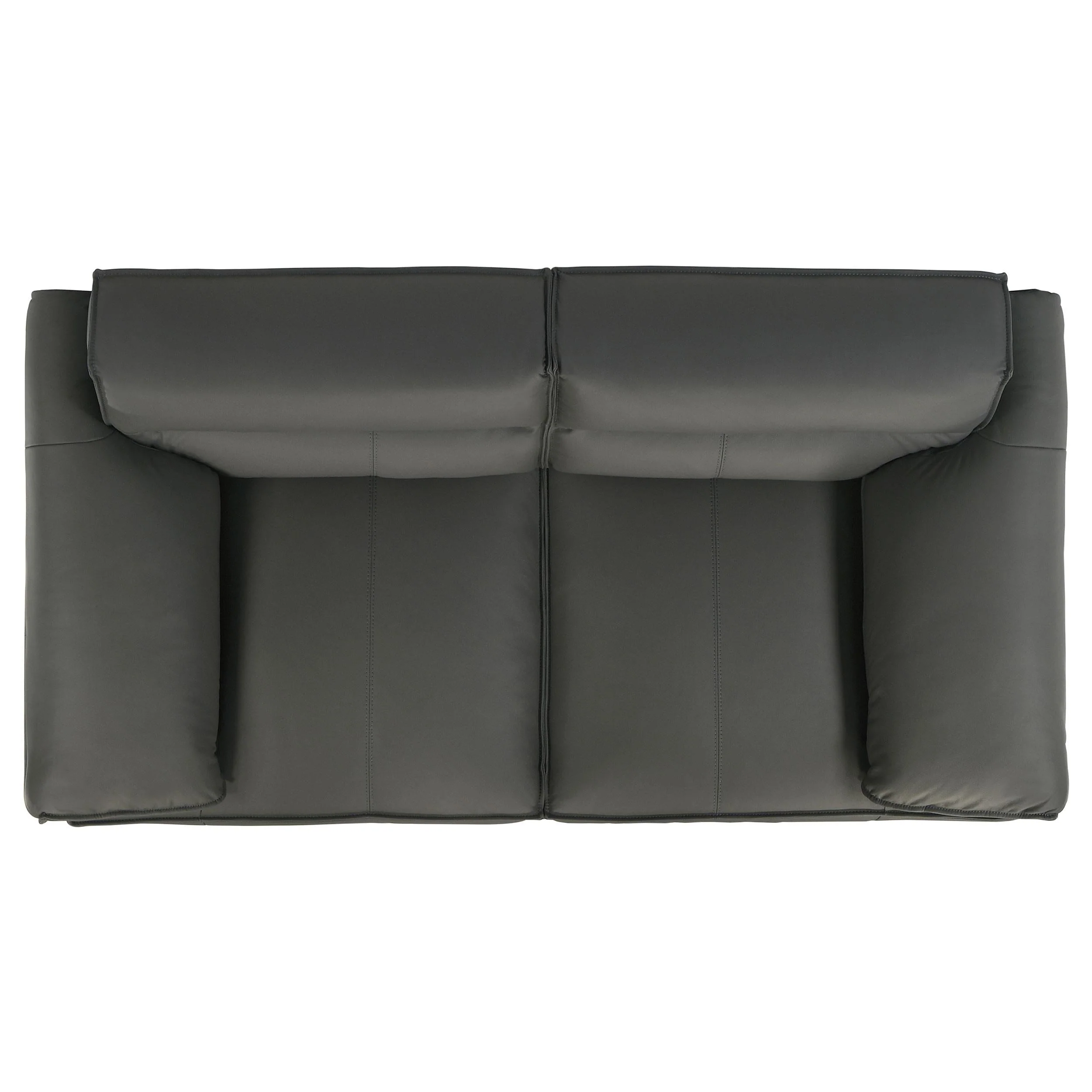 Buxton Graphite Top Grain Leather Upholstered Loveseat - Image 9
