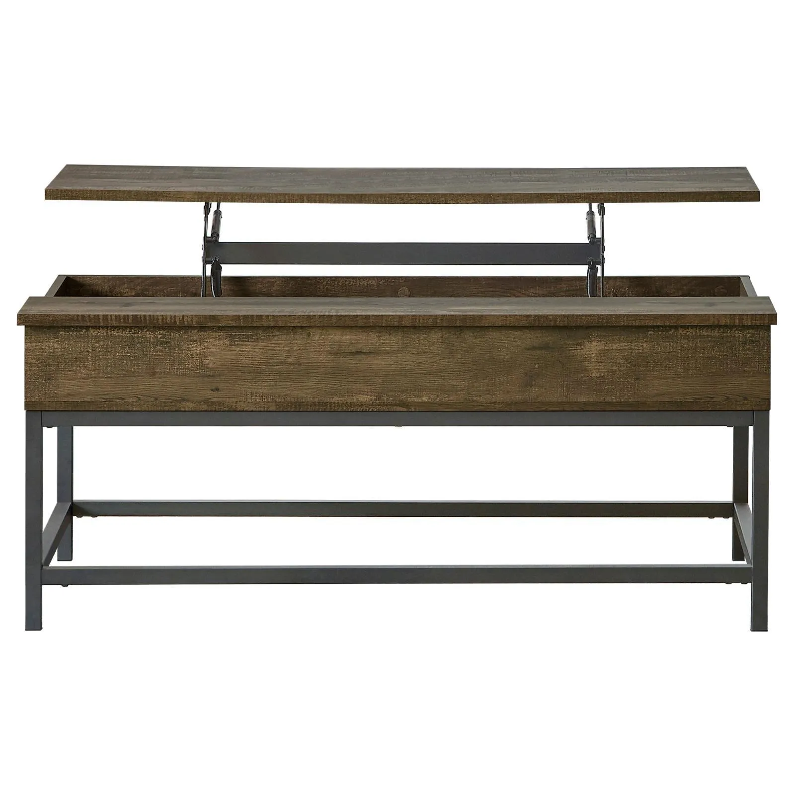 Byers Brown Oak/Sandy Black Coffee Table with Hidden Storage - Image 2