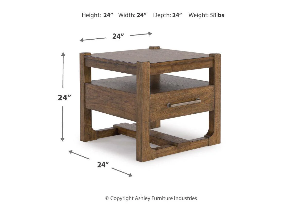 Cabalynn Light Brown Coffee Table and 2 End Tables - Image 15