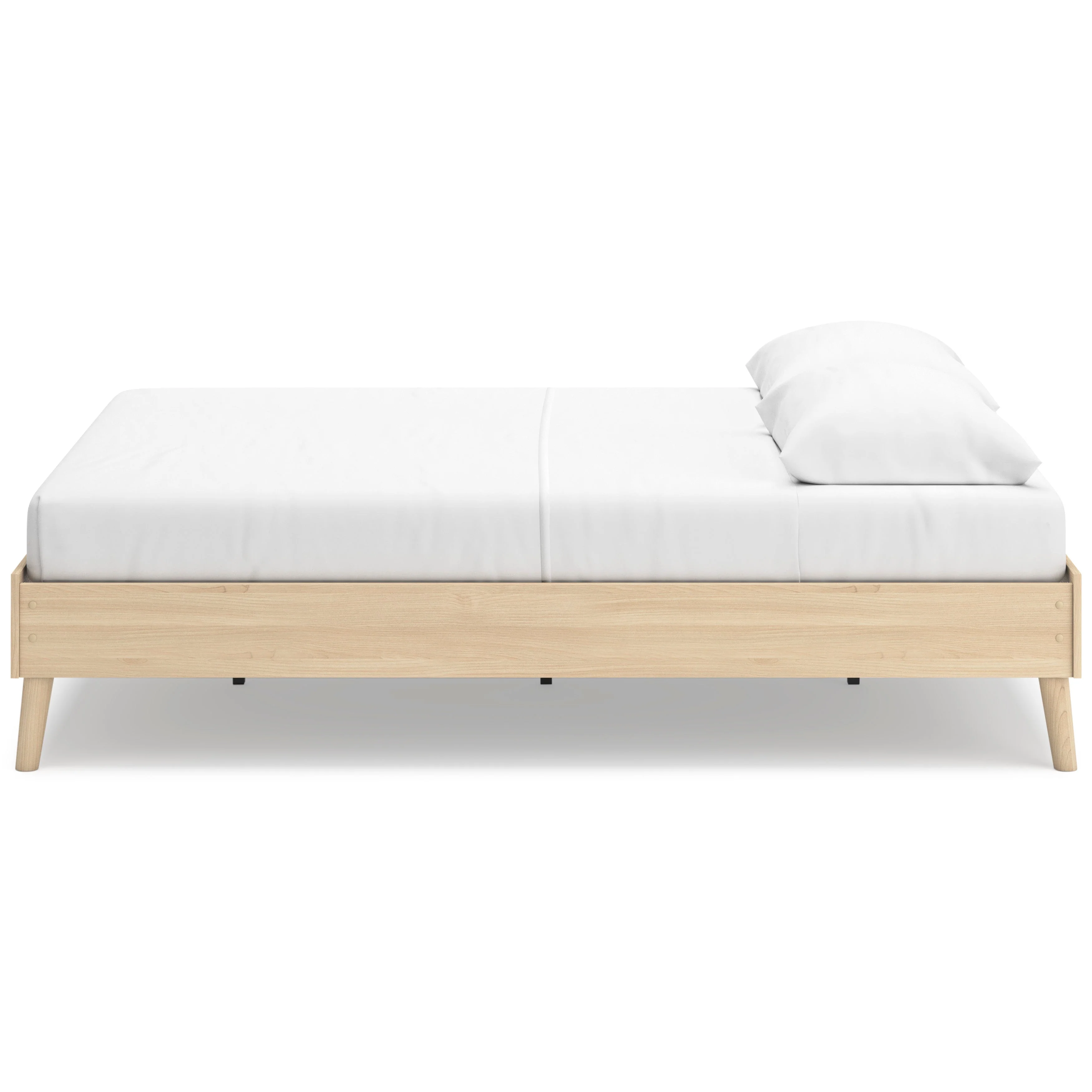 Cabinella Tan Queen Platform Base Bed - Image 6