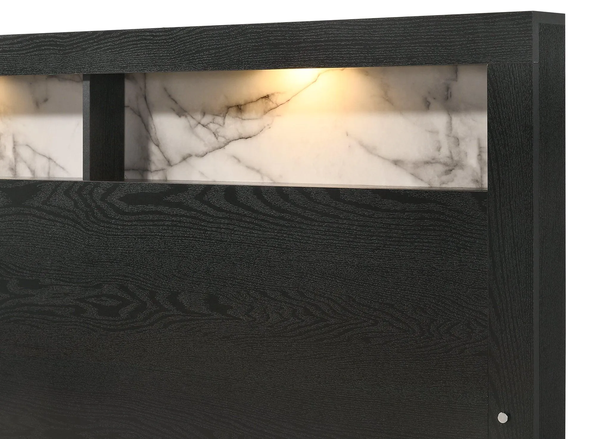 Cadence Black King LED Panel Bed - Image 3