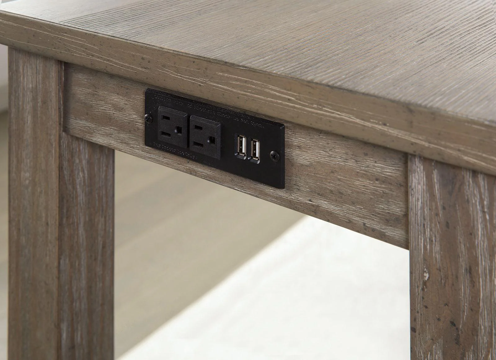 Caerleon Wire-Brushed Gray/Gray 4 Pc. Counter Ht. Dining Set - Image 5