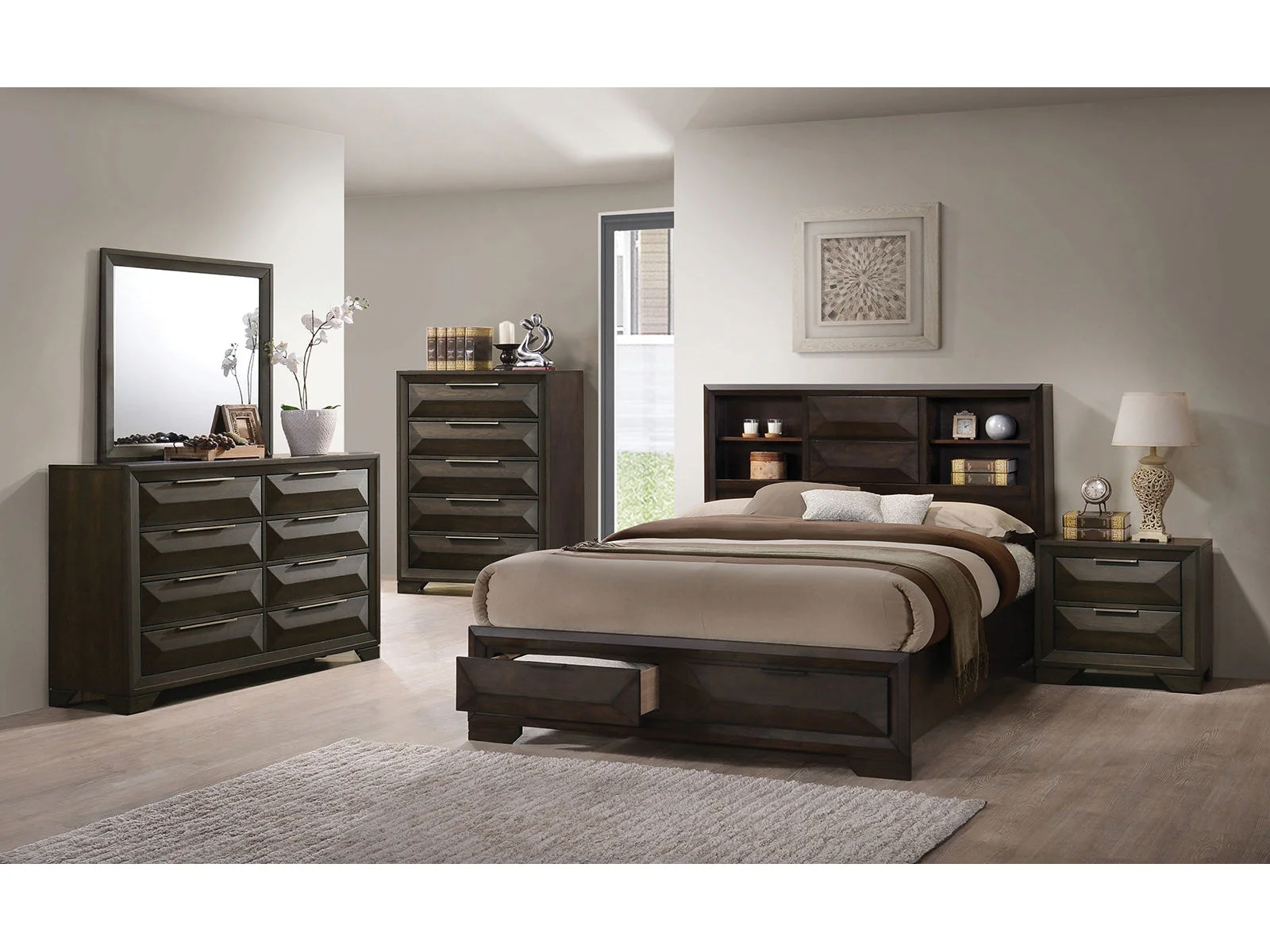 Caistor Espresso Eastern King Bed - Image 2