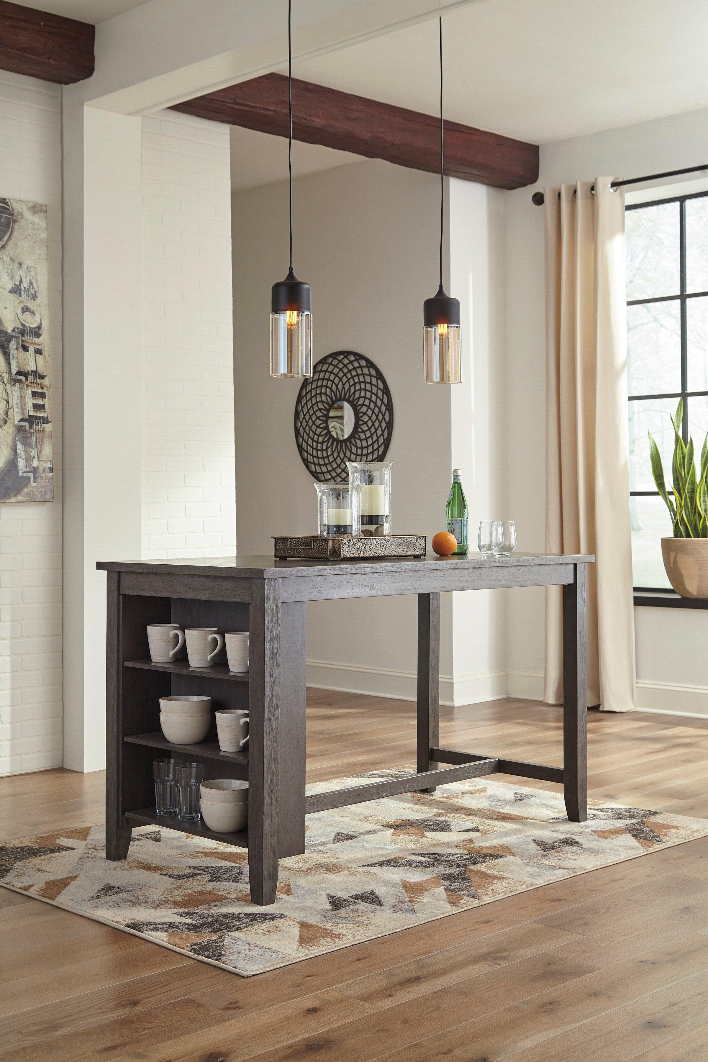 Caitbrook Gray Counter Height Dining Table and 4 Barstools - Image 2