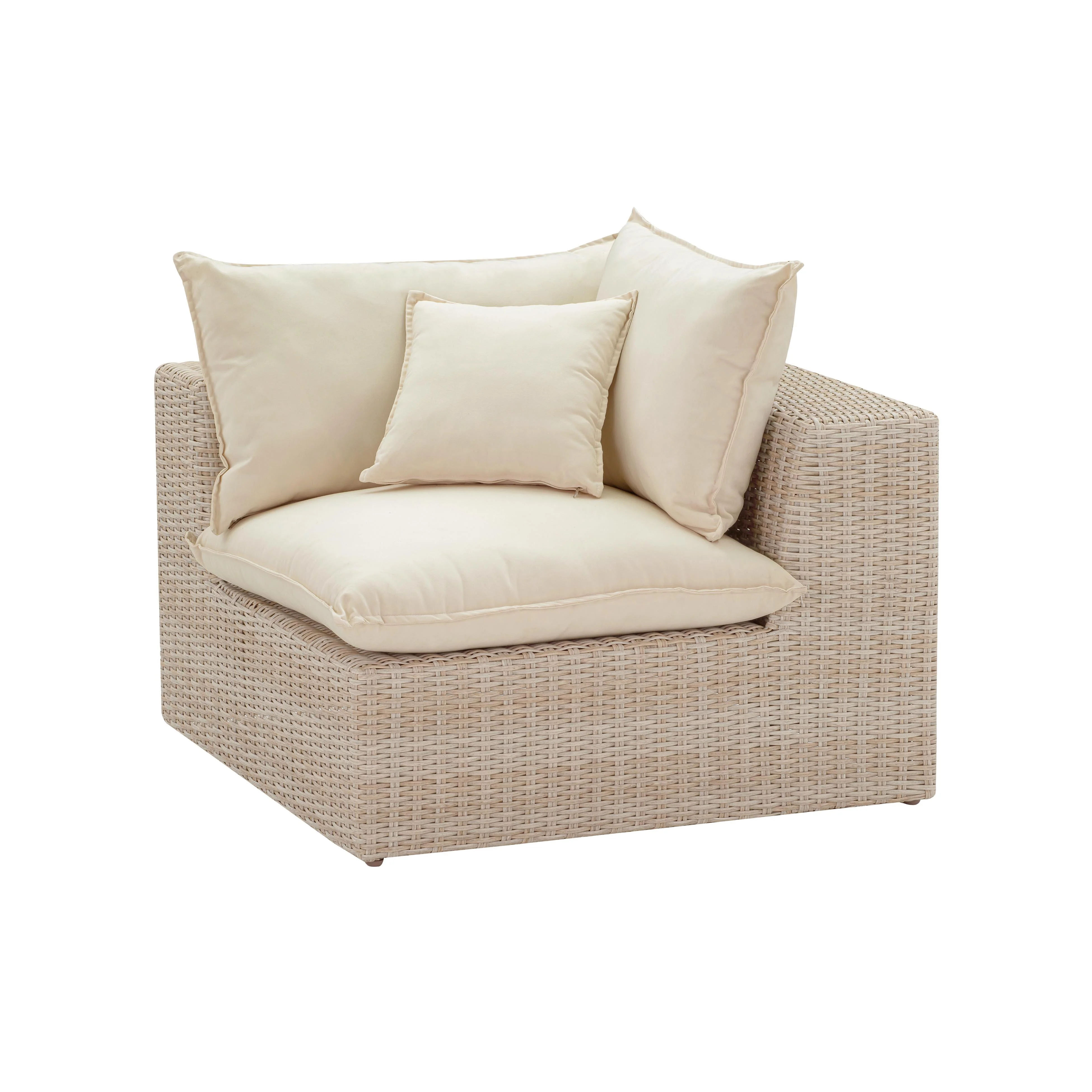 Cali Natural Wicker Outdoor Corner Chair - Image 4
