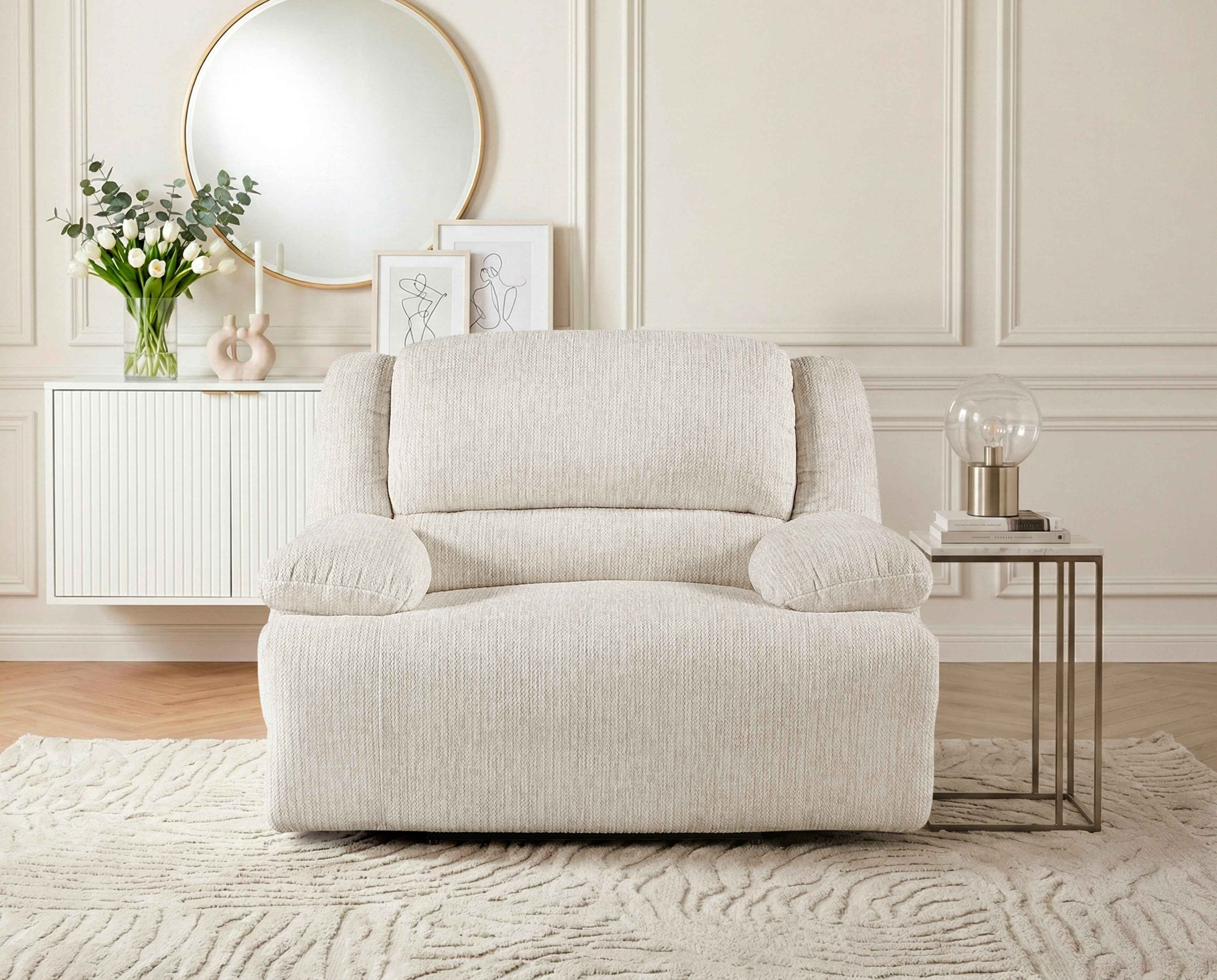 Caliber Beige 3-Piece Reclining Living Room Set - Image 23