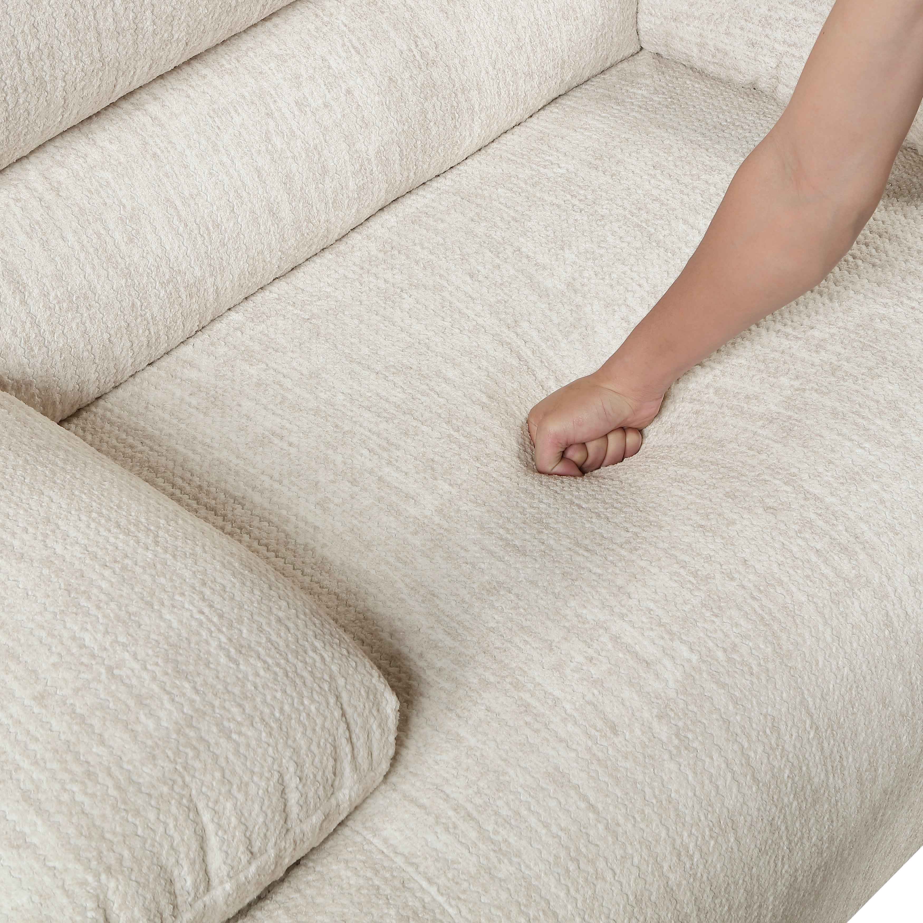 Caliber Beige Double Reclining Sofa - Image 6