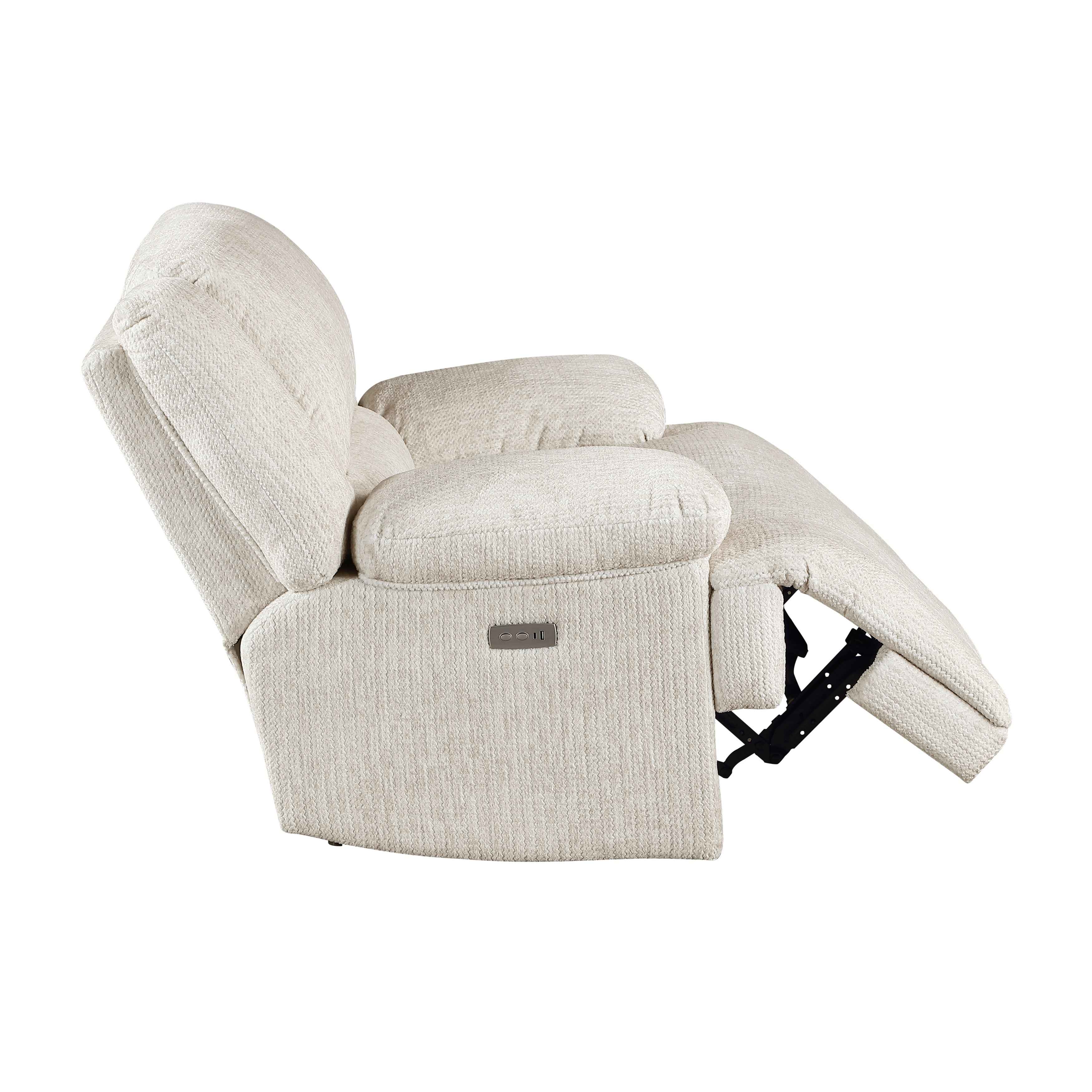 Caliber Beige Power Reclining Chair - Image 8