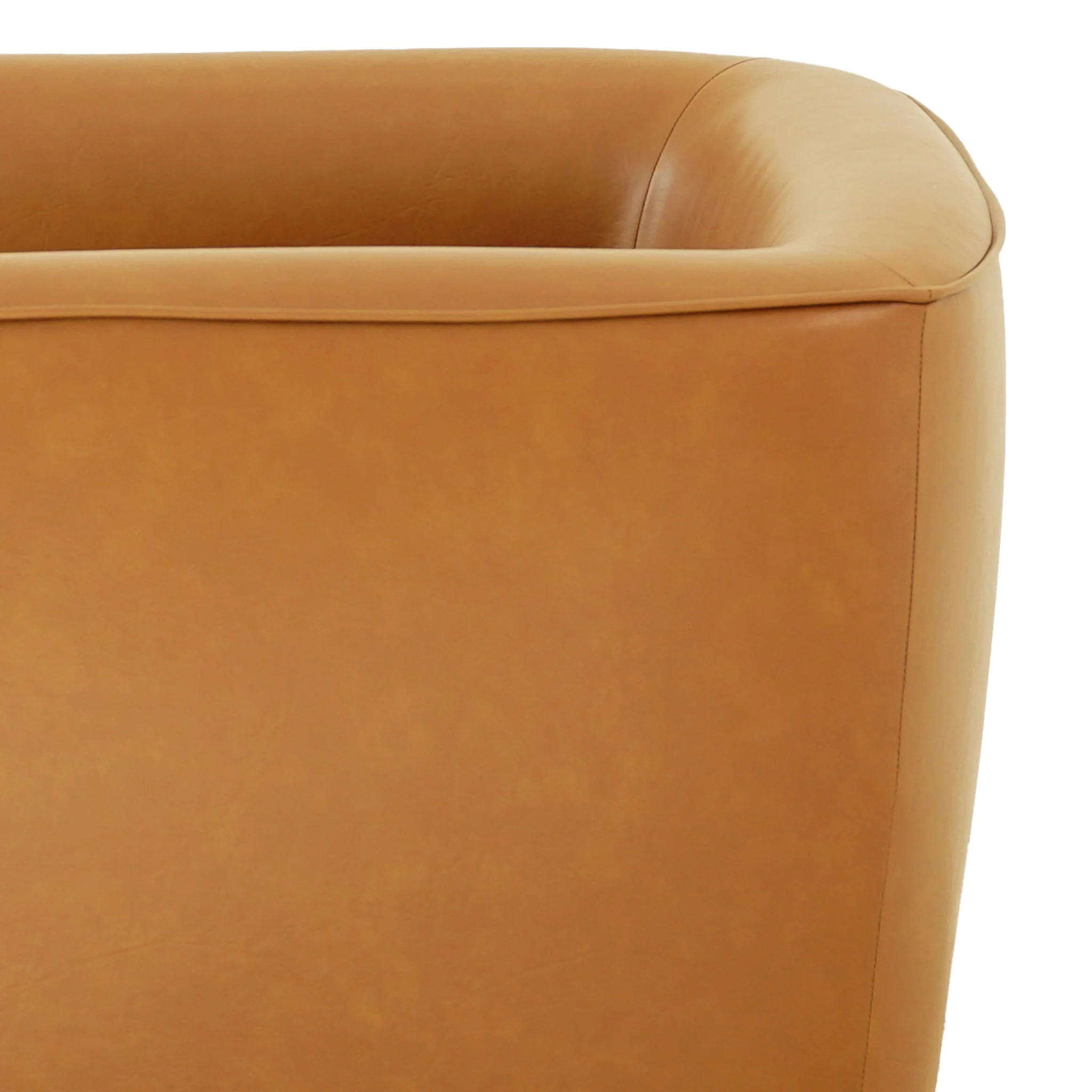 Callan Swivel Chair - Vegan Tan Leather - Image 2