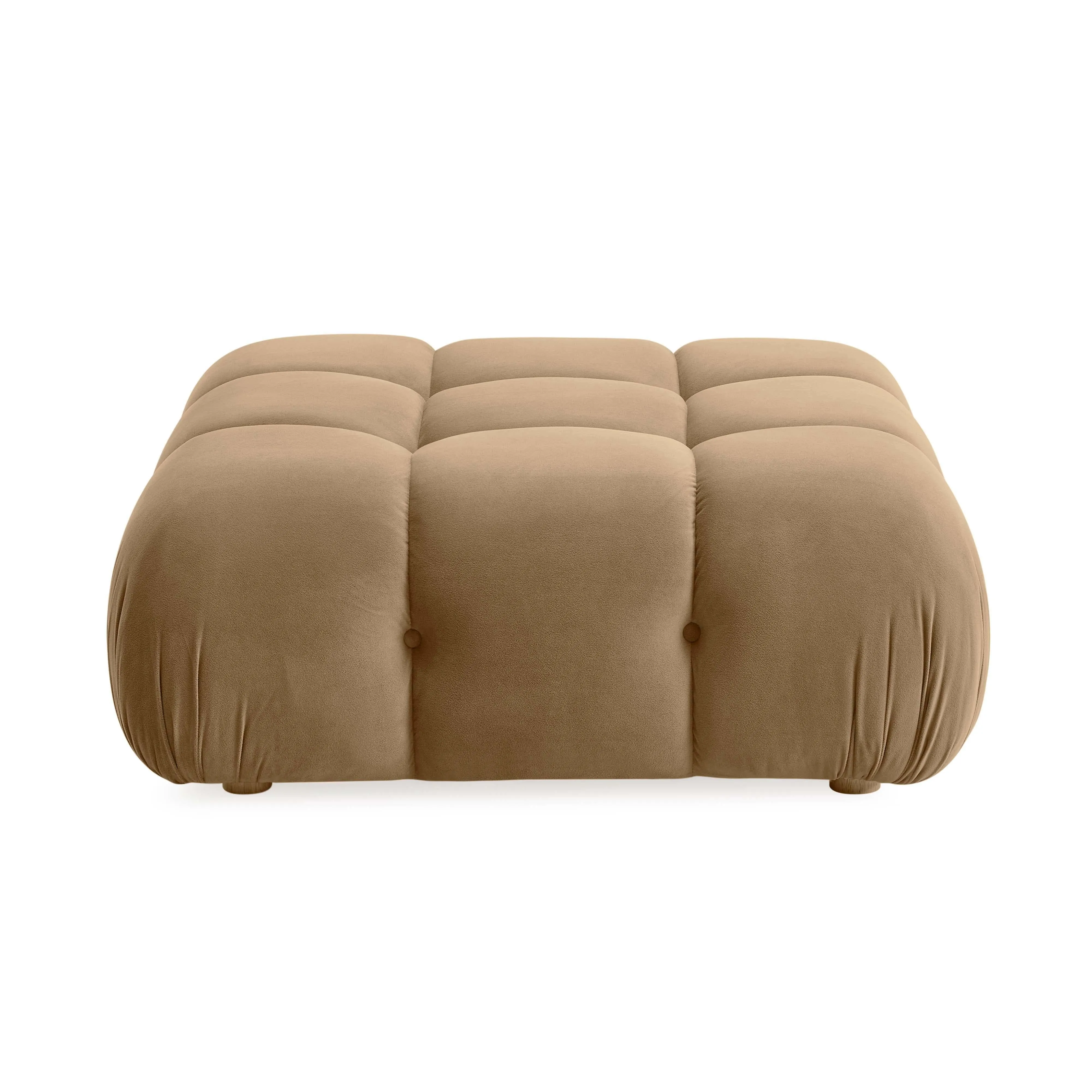 Calliope Cafe Au Lait Performance Velvet Modular Ottoman - Image 3