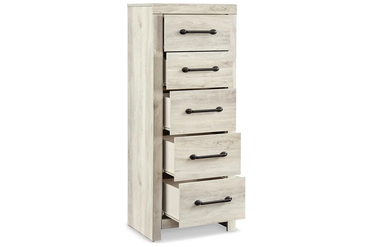 Cambeck Whitewash Narrow Chest of Drawers - Image 2