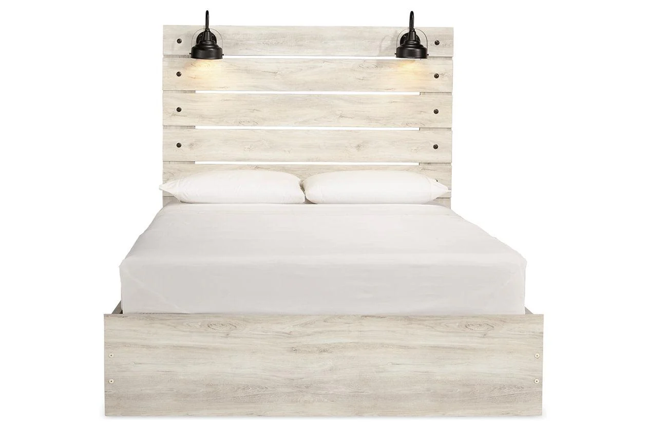 Cambeck Whitewash Queen Platform Bed with 4 Storage Drawers - Image 5