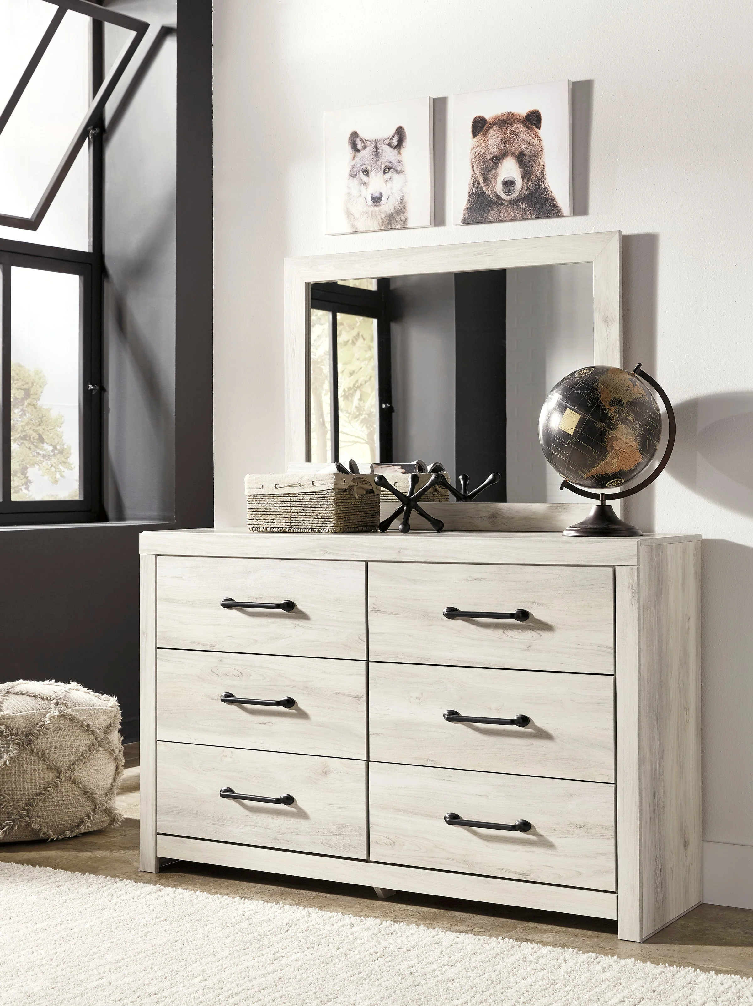 Cambeck Whitewash Storage Youth Platform Bedroom Set with 4 Drawers - Image 3