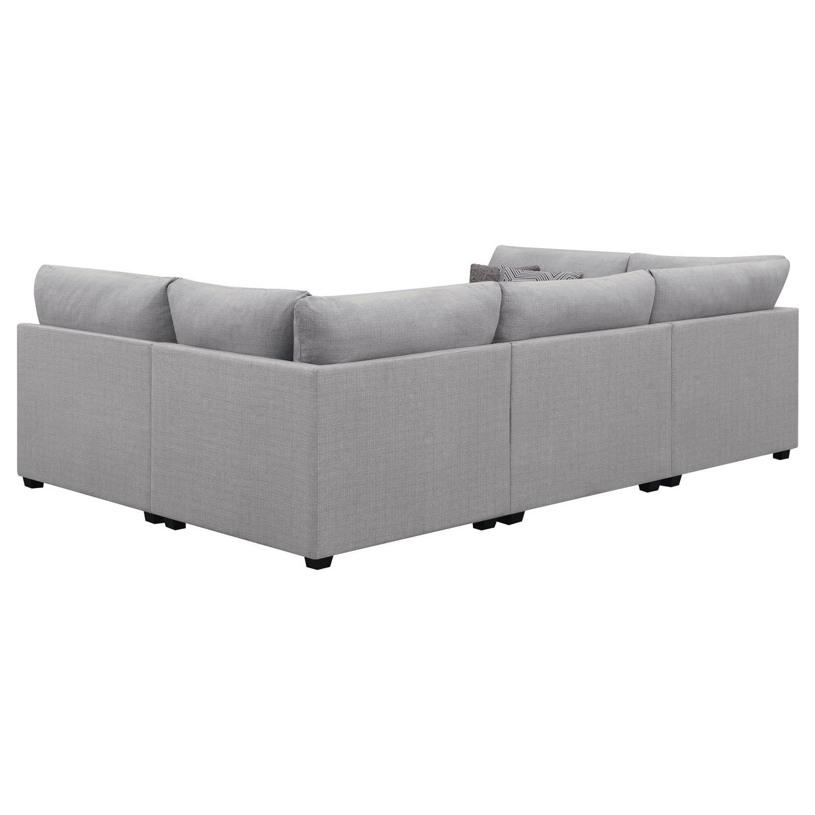 Cambria Grey 6-piece Upholstered Modular Sectional - Image 11