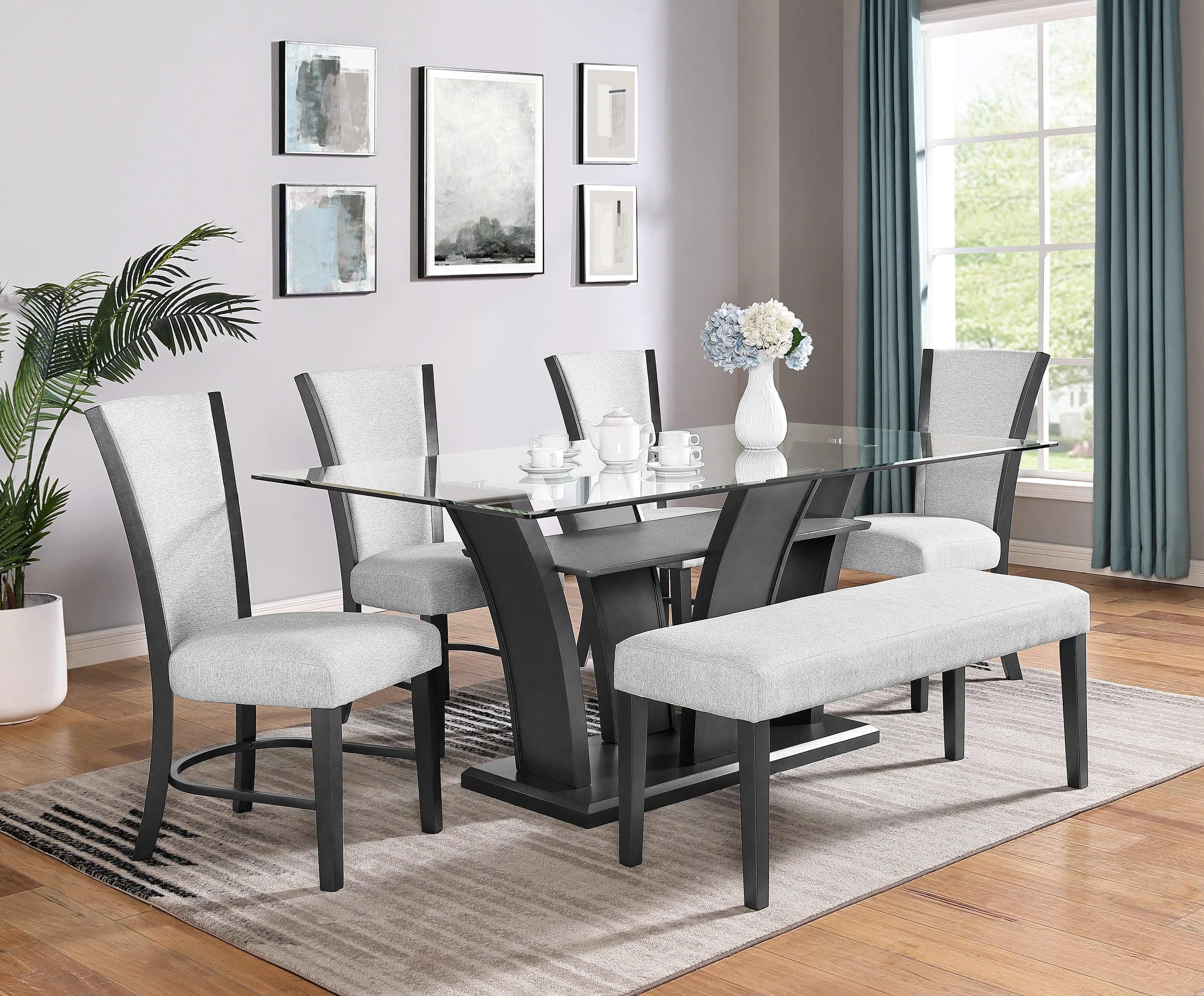 Camelia Dove Gray Dining Table - Image 4