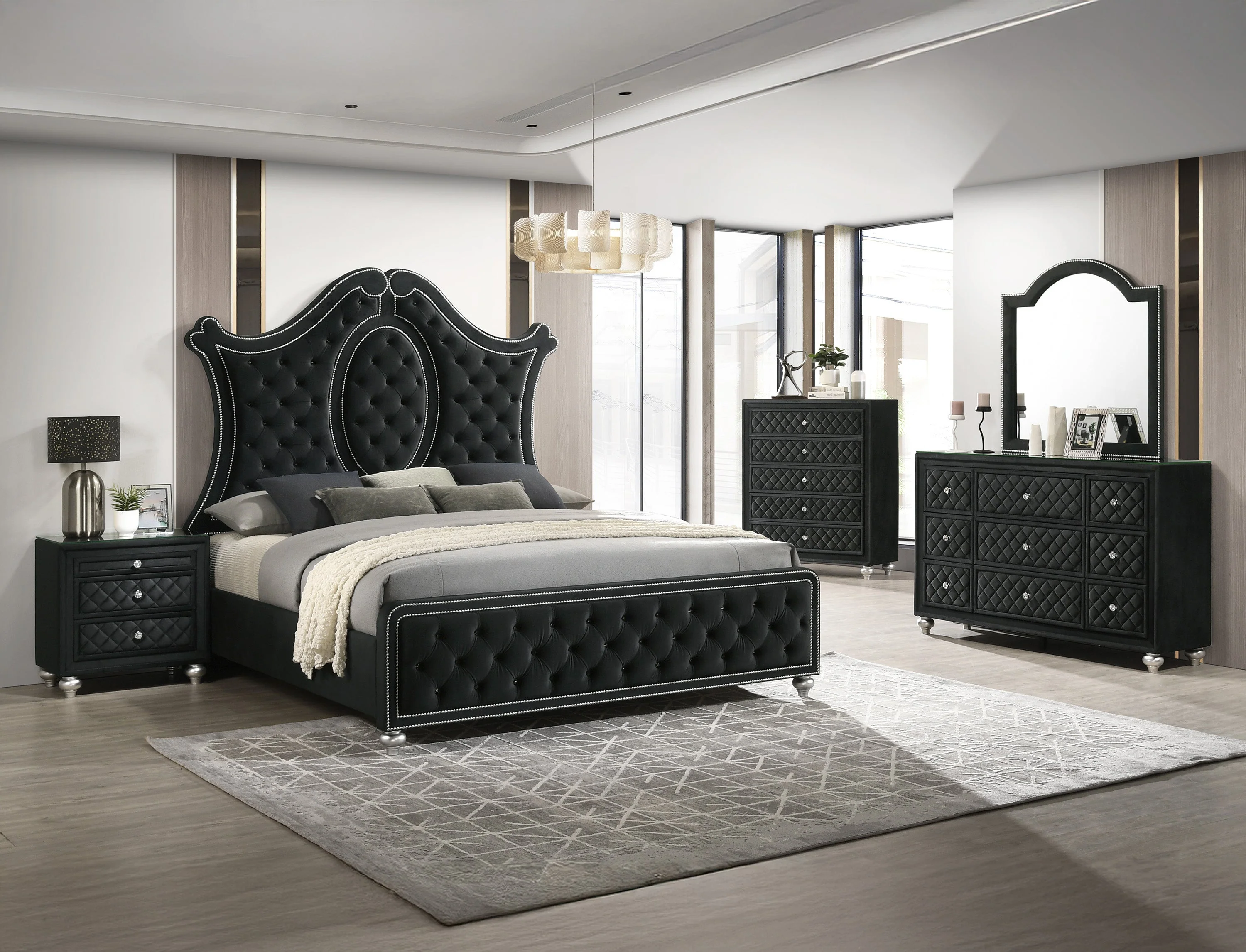 Cameo Black Nightstand - Image 2