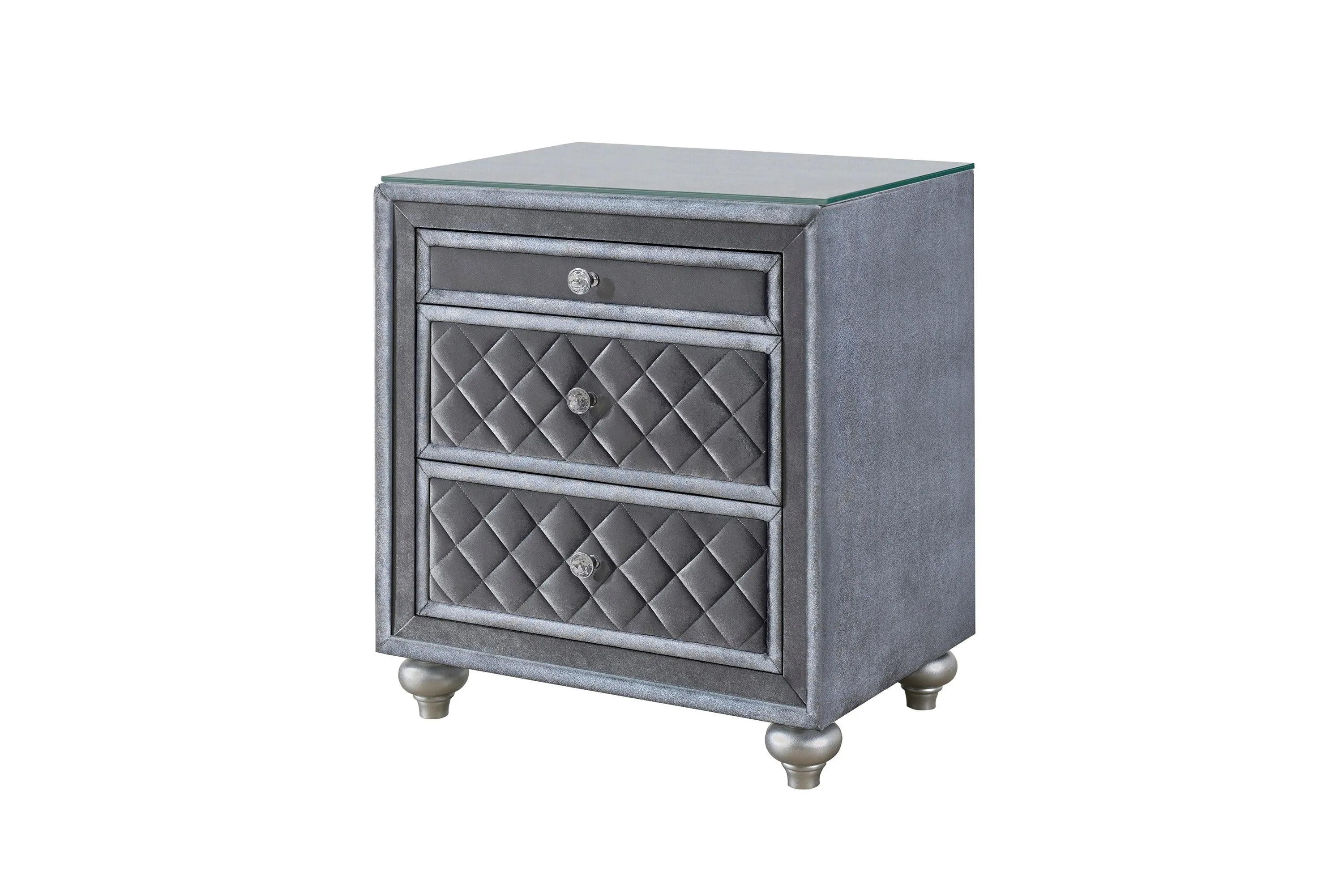 Cameo Gray Upholstered Panel Bedroom Set - Image 5