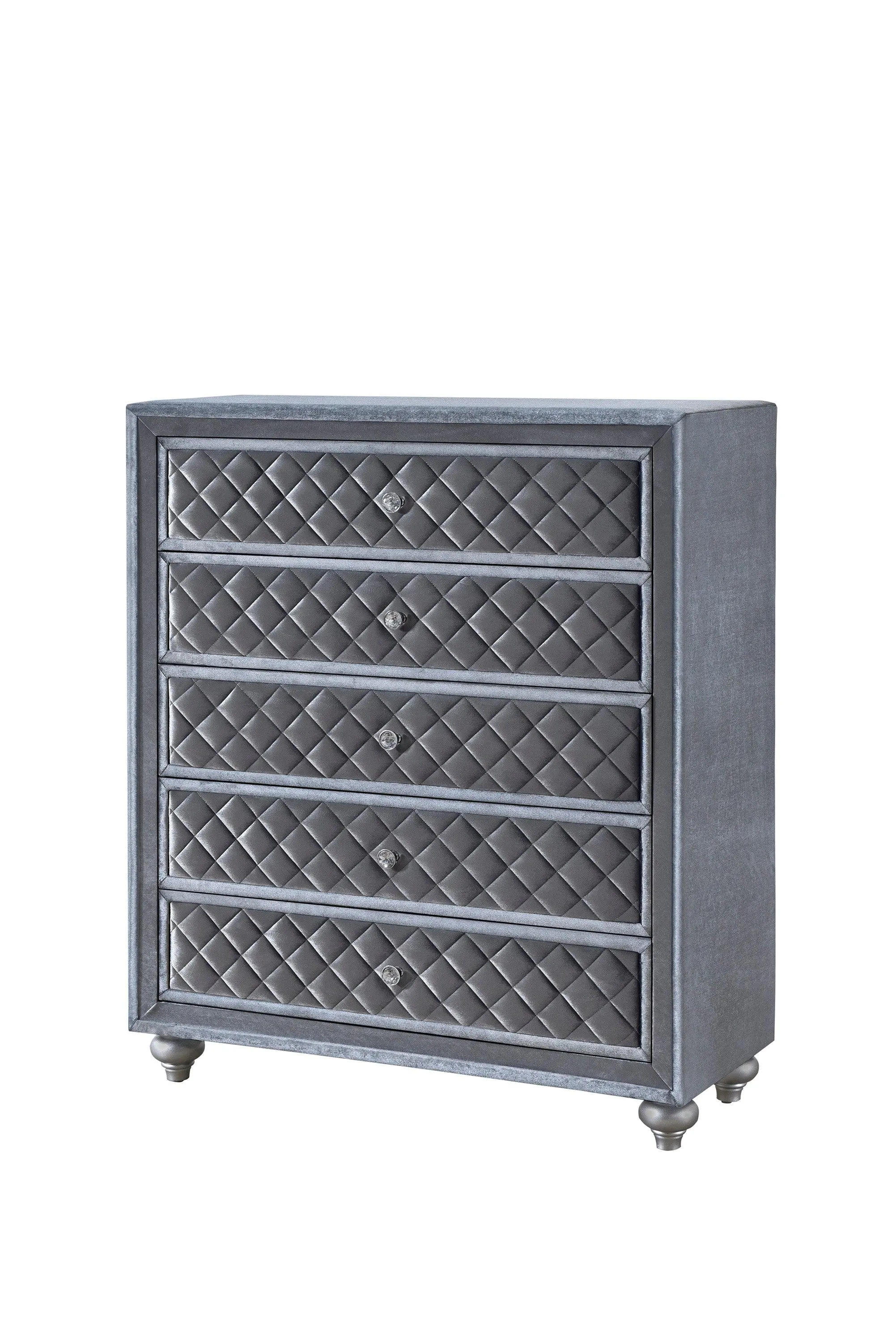 Cameo Gray Upholstered Panel Bedroom Set - Image 7