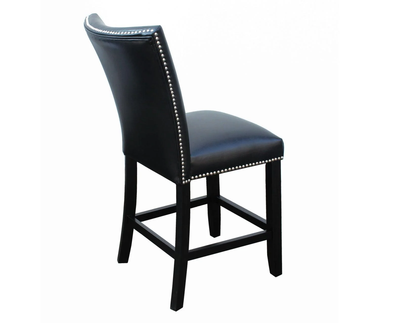 Camila 24″ Counter Stool, Black Leatherette, Set of 2 - Image 4