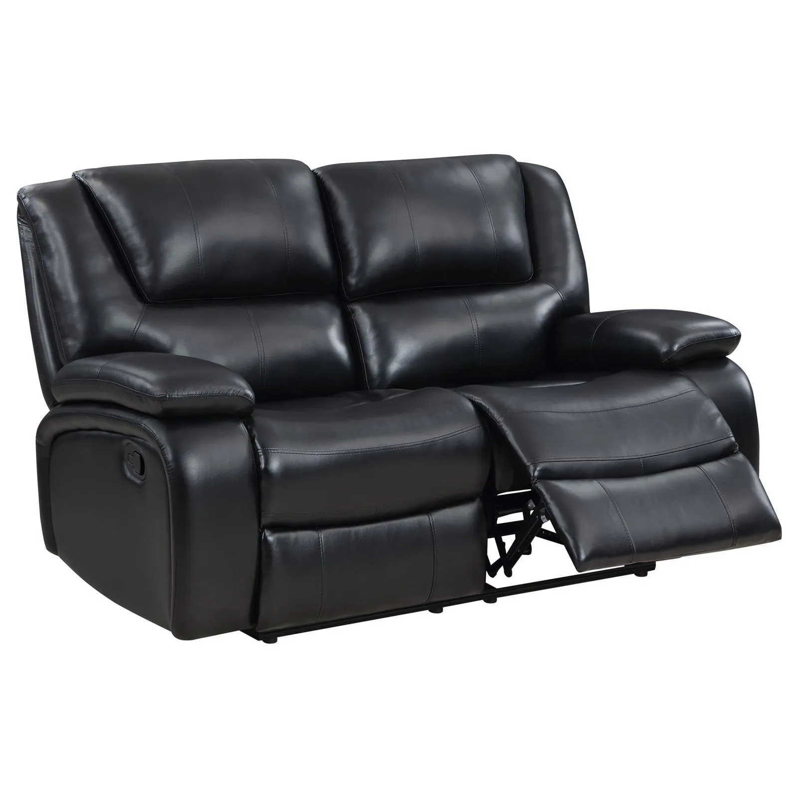 Camila Black 3-piece Upholstered Motion Reclining Sofa Set - Image 7