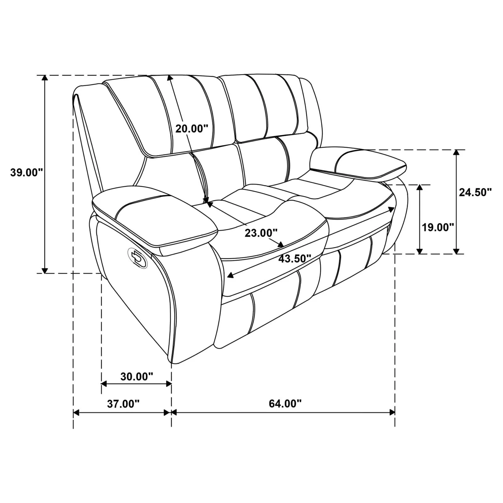 Camila Red Faux Leather Reclining Living Room Set - Image 20
