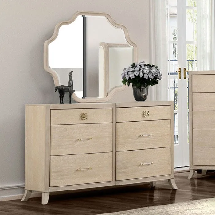 Candra Natural Oak 5-Piece Queen Bedroom Set - Image 4