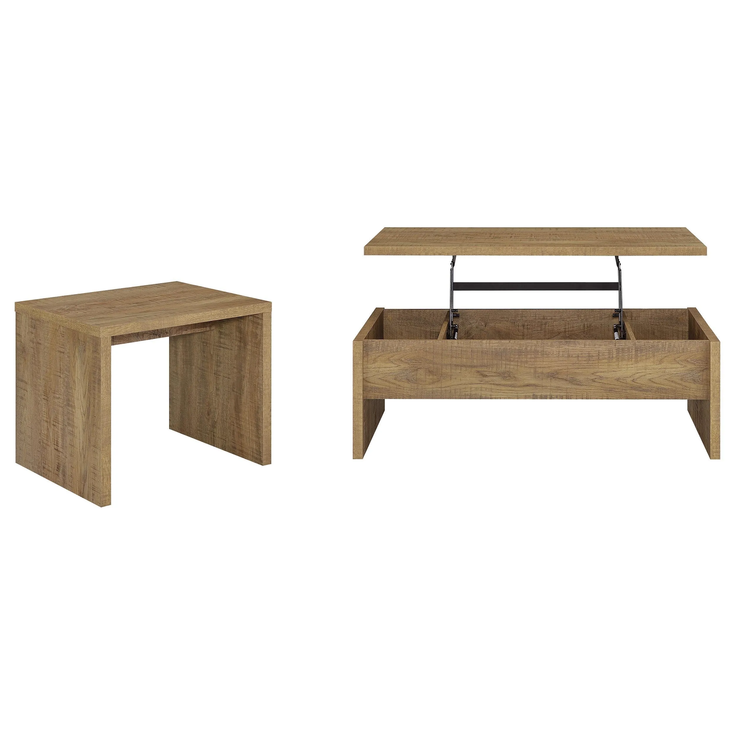 Canoga Mango 2-Piece Lift Top Cocktail Coffee Table Set - Image 2
