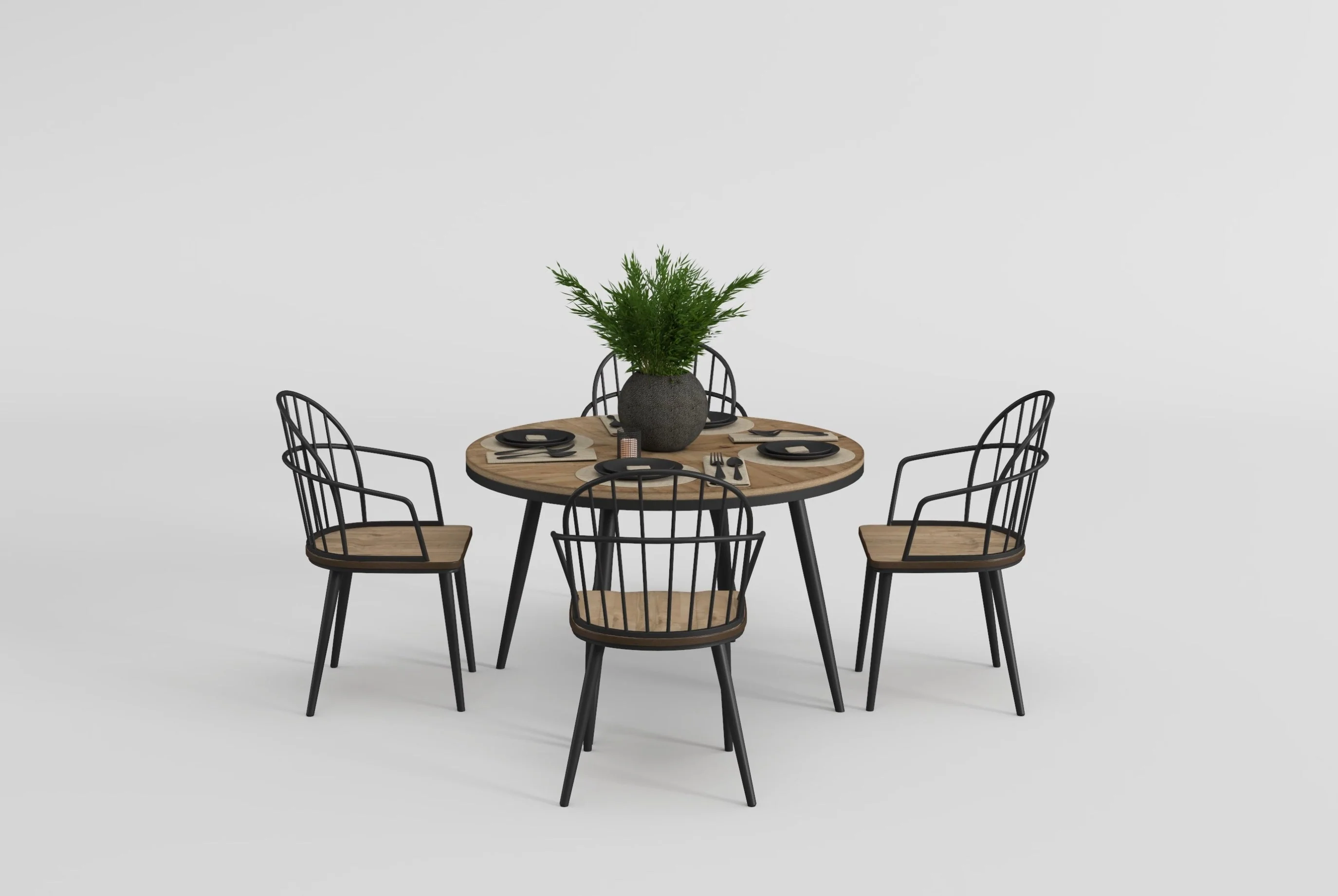 Canton Brown 48" Round Dining Table - Image 2