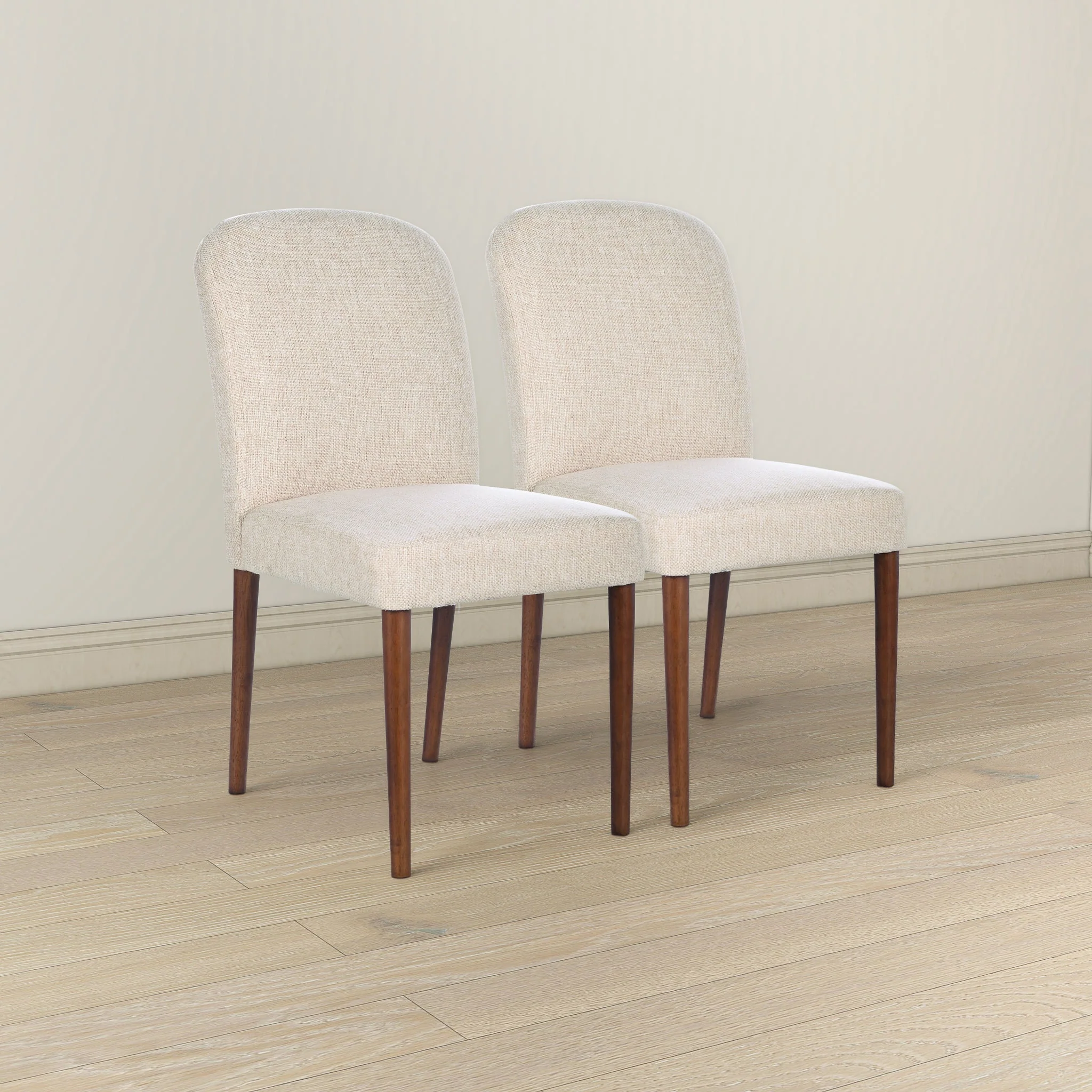 Capri Beige Fabric Dining Chair (Set Of 2) - Image 3