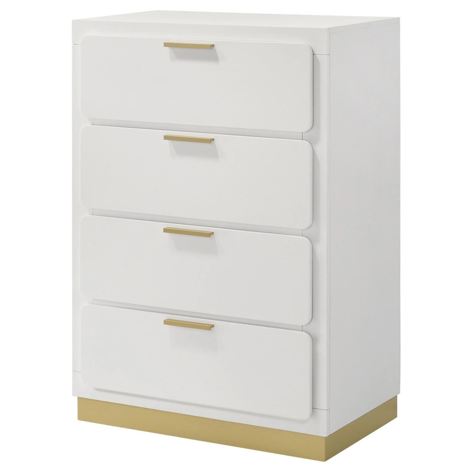 Caraway White 4-drawer Bedroom Chest - Image 4