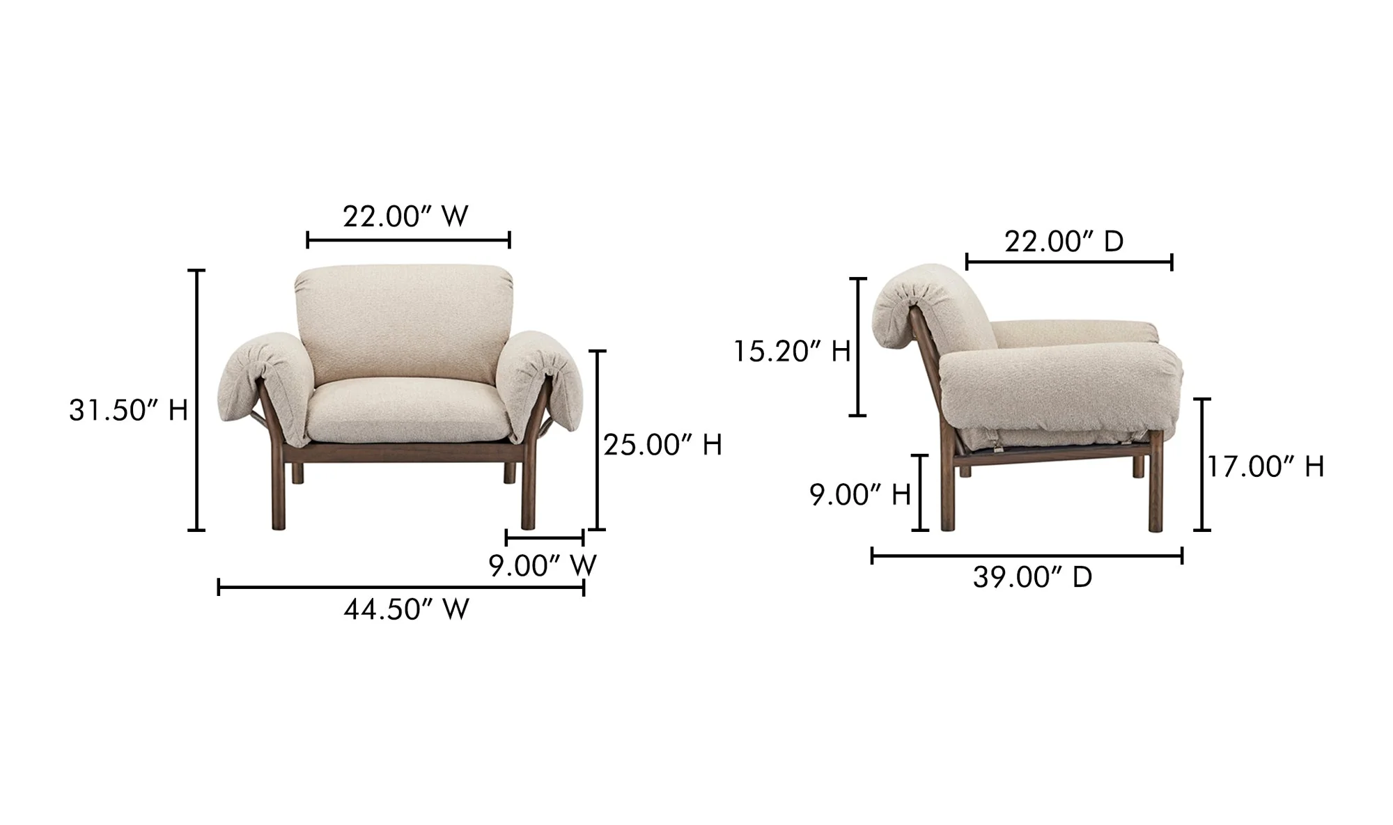Cardero Lounge Chair Beige - Image 10