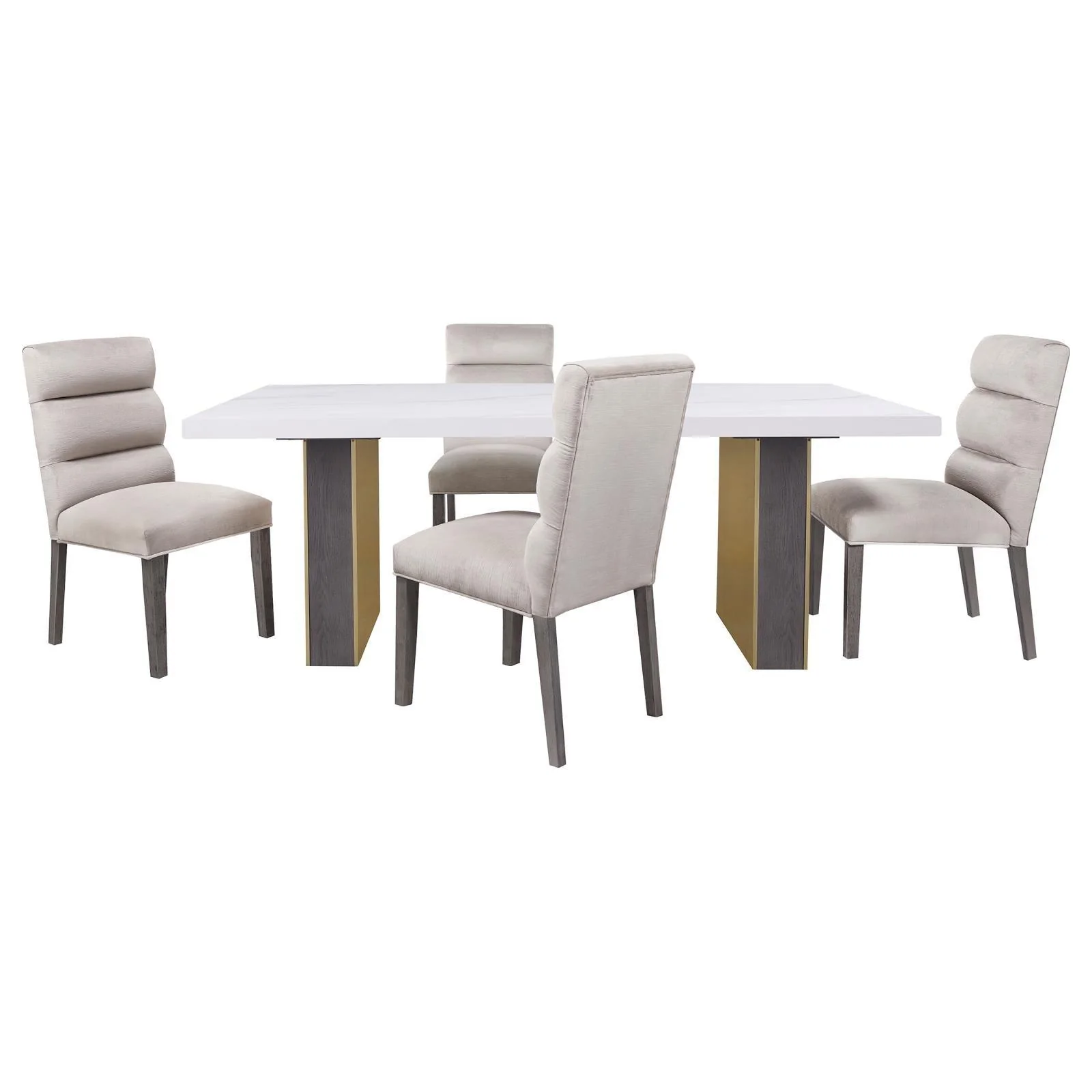Carla Upholstered Dining Side Chair Stone (Set of 2) - Image 10