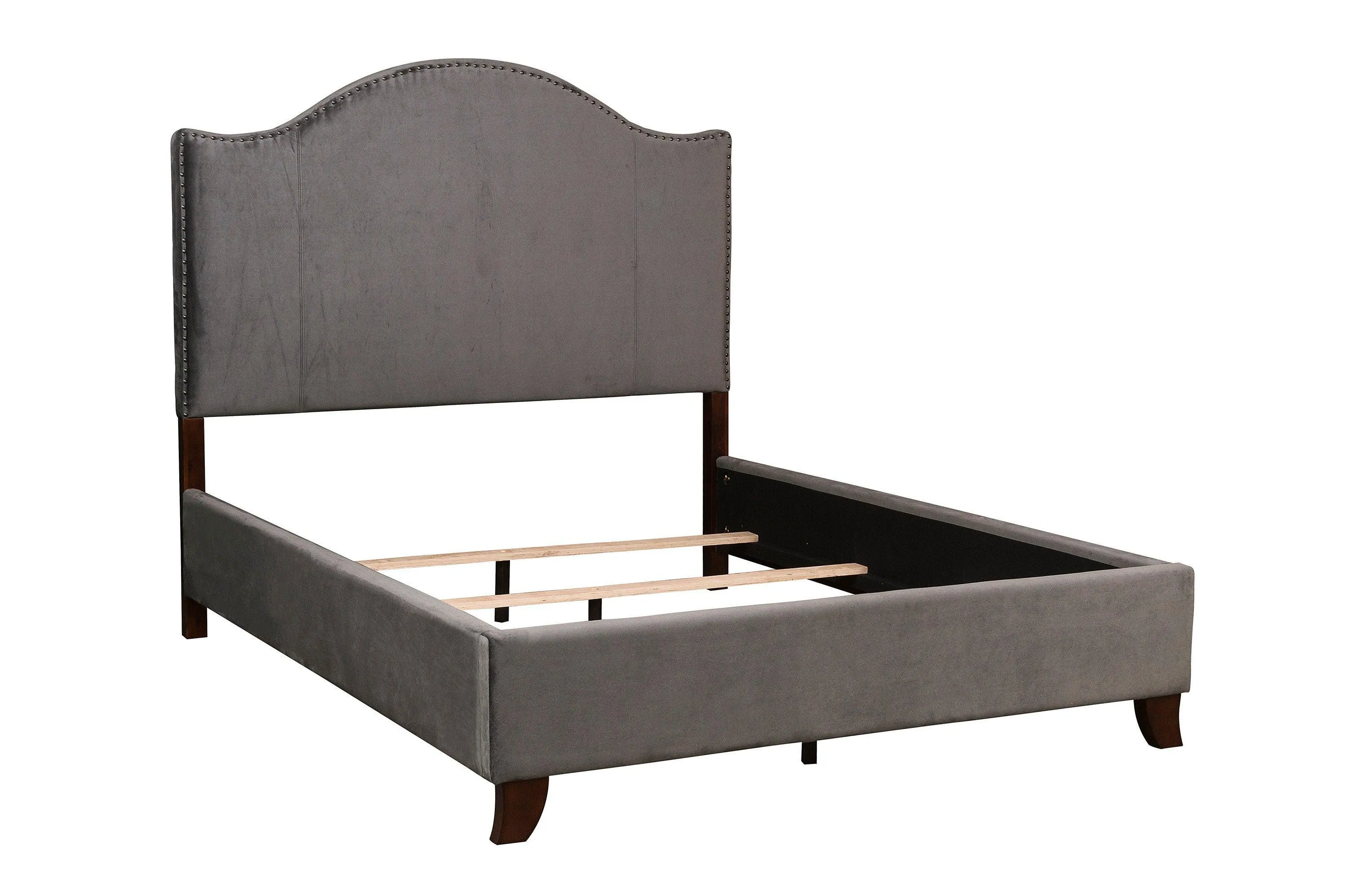 Carlow Gray Camelback Queen Bed - Image 2