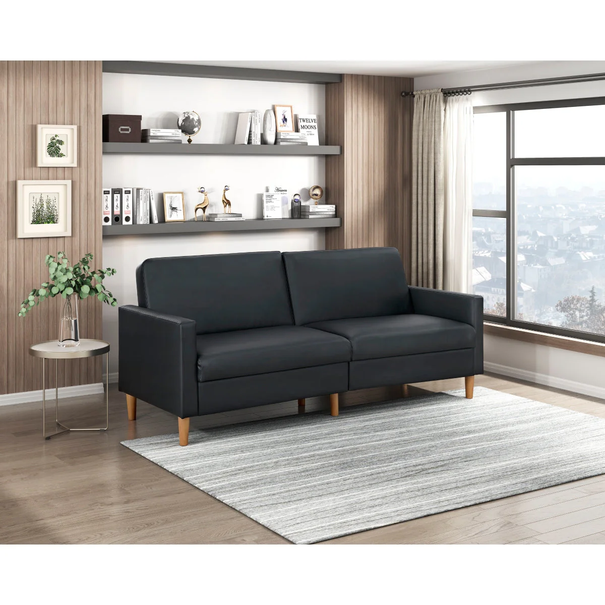 Carlton Black Elegant Lounger - Image 12