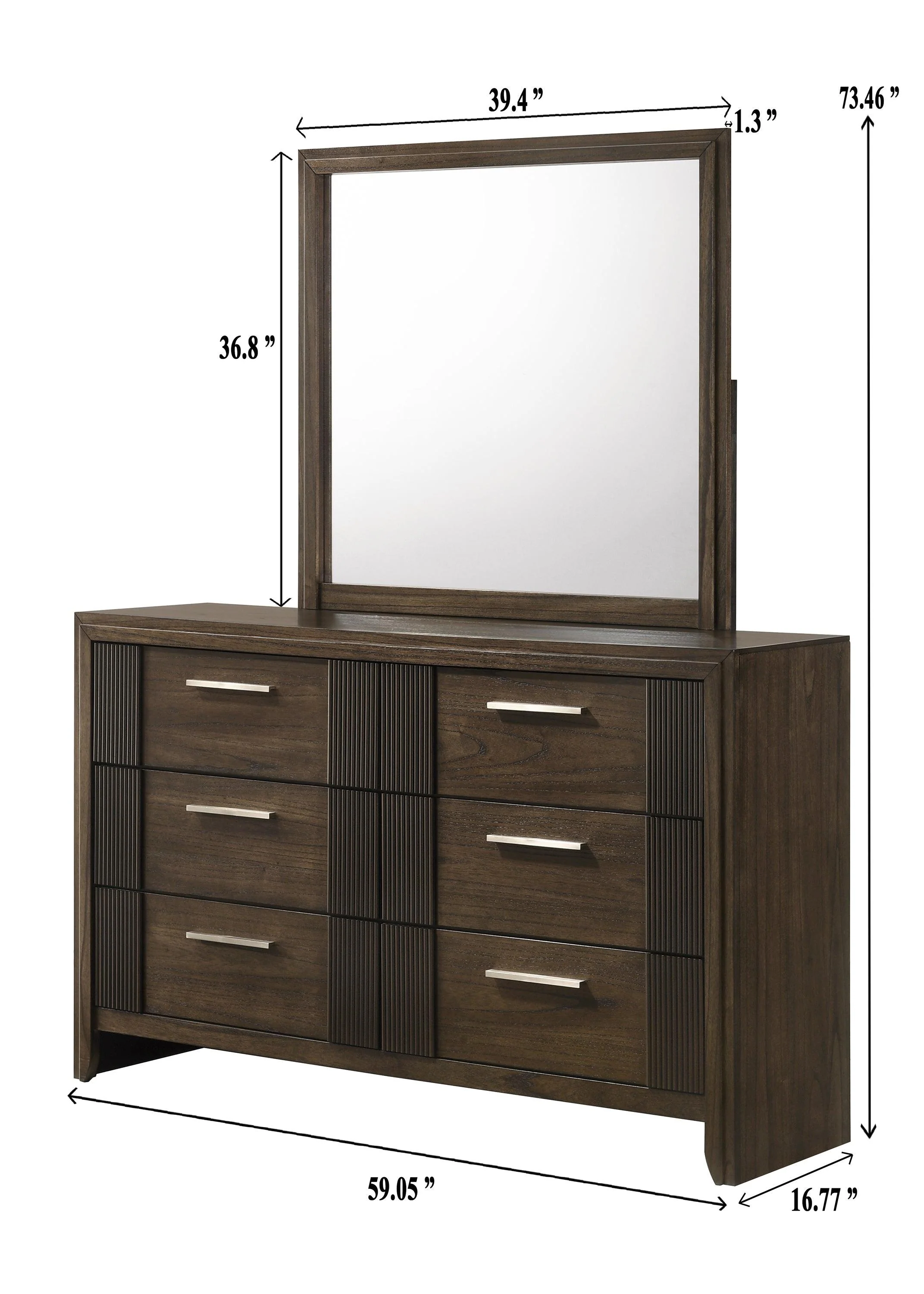 Carlton Brown Upholstered Panel Bedroom Set - Image 13