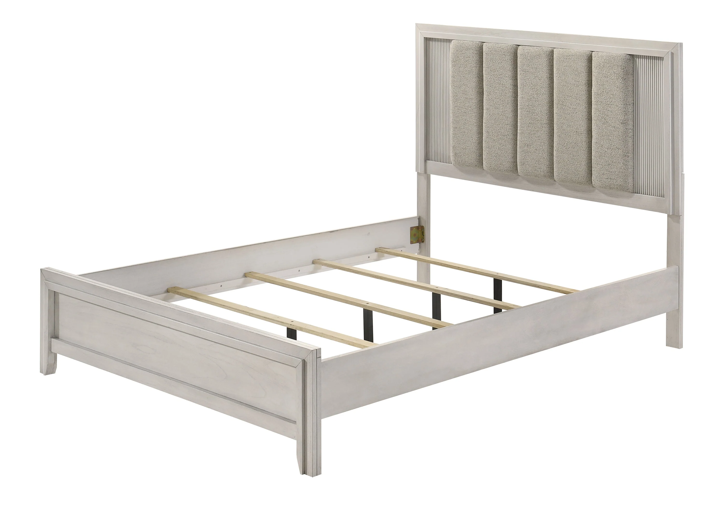 Carlton White Upholstered Panel Bedroom Set - Image 4