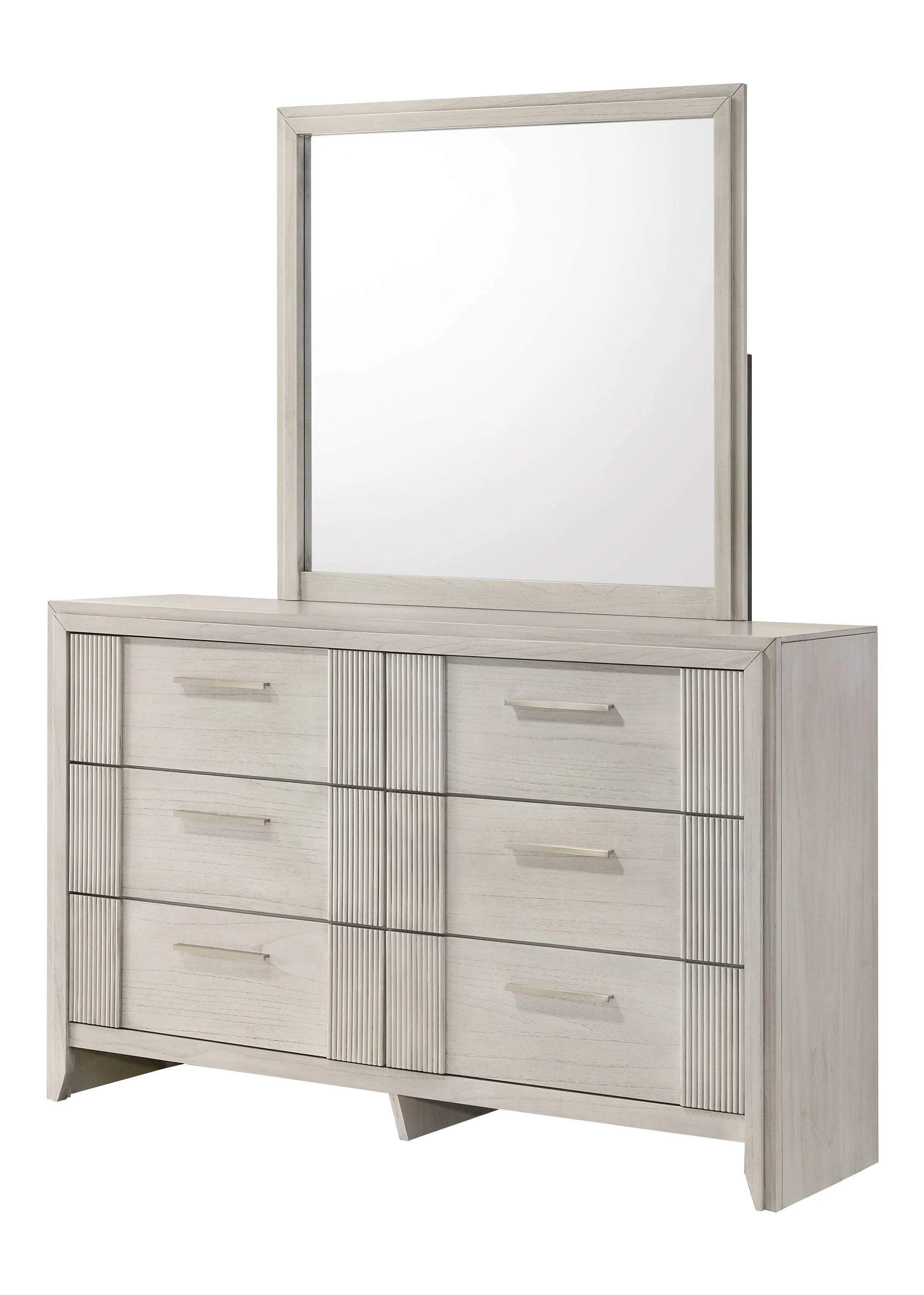 Carlton White Upholstered Panel Bedroom Set - Image 7