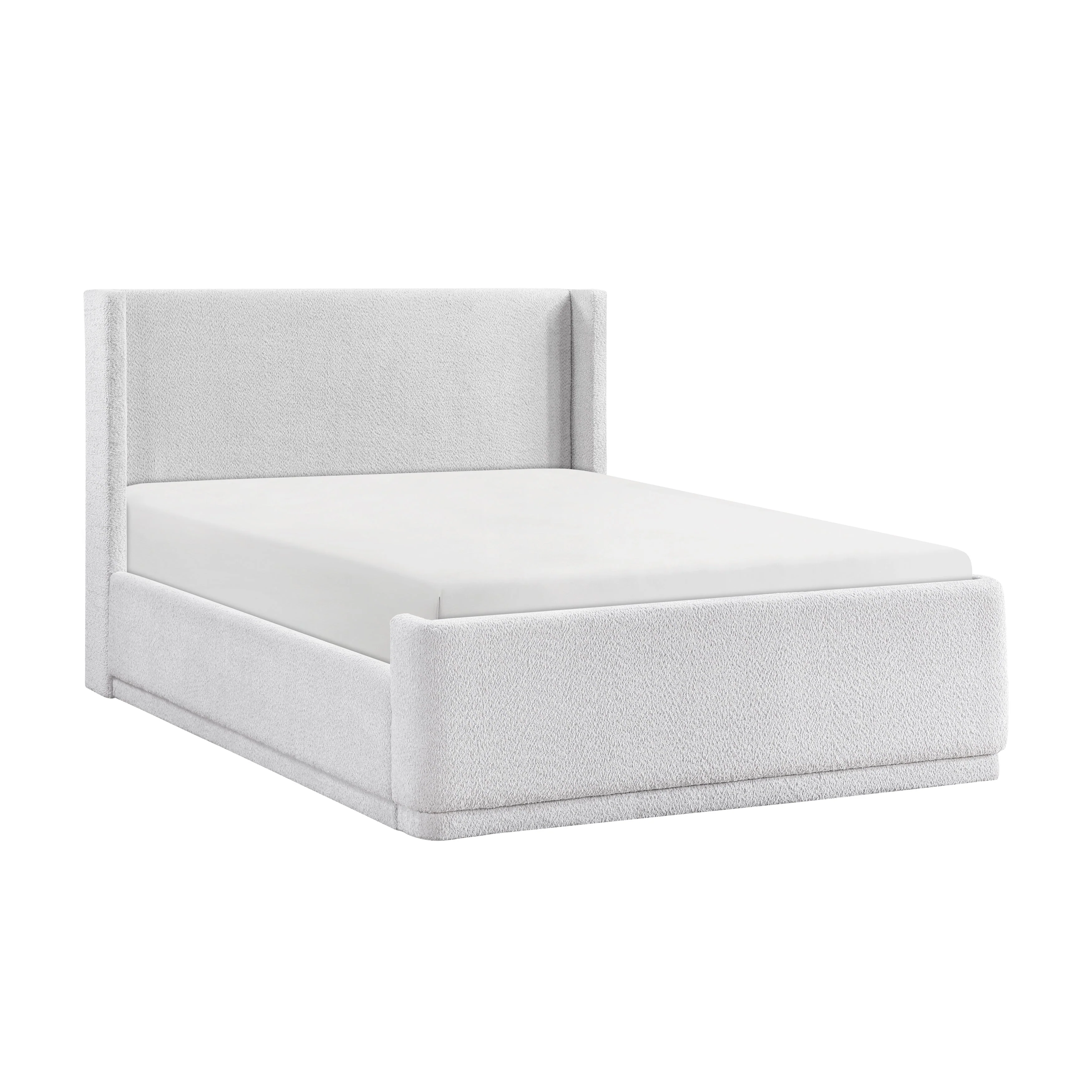 Carmel Light Gray California King Platform Bed