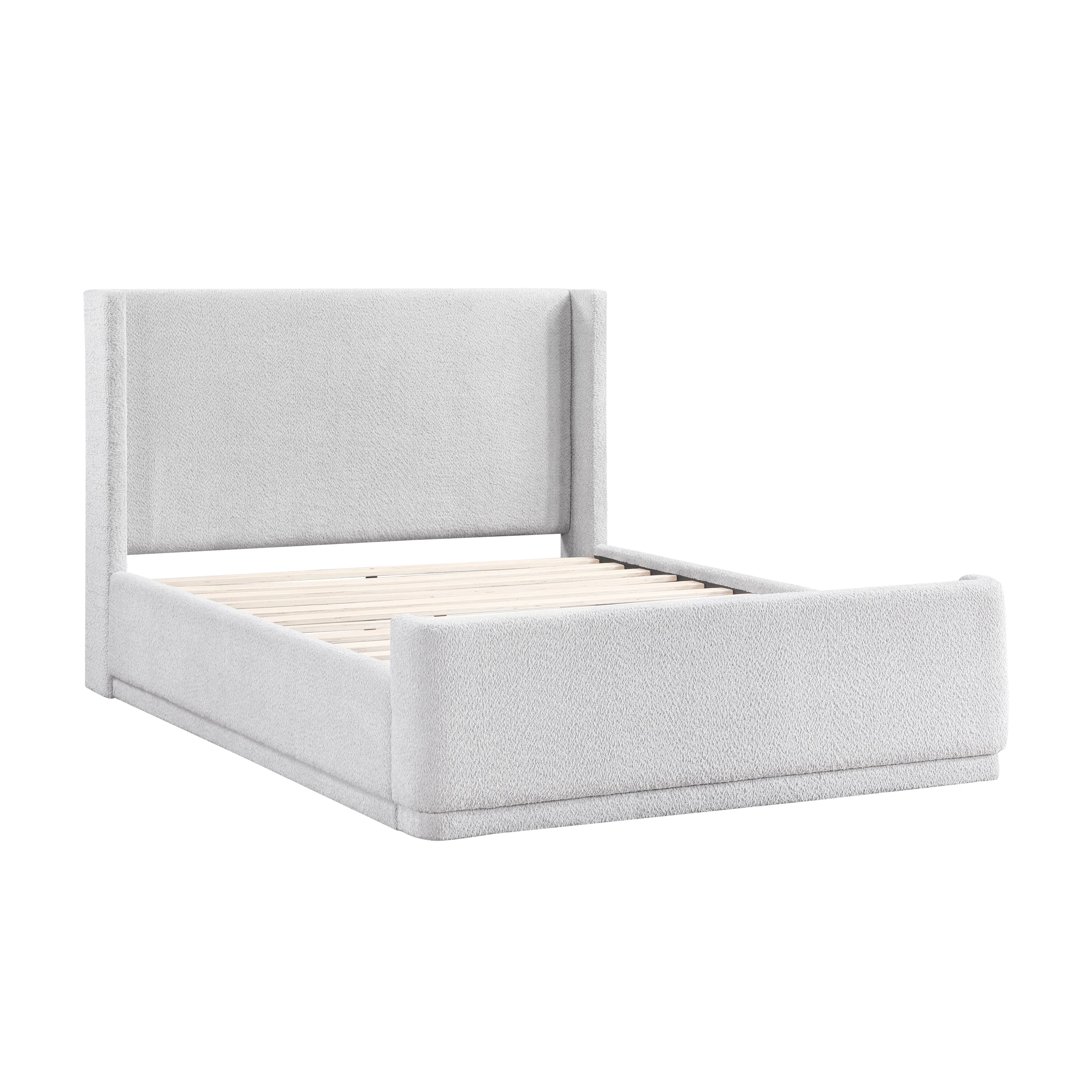 Carmel Light Gray Queen Platform Bed - Image 2