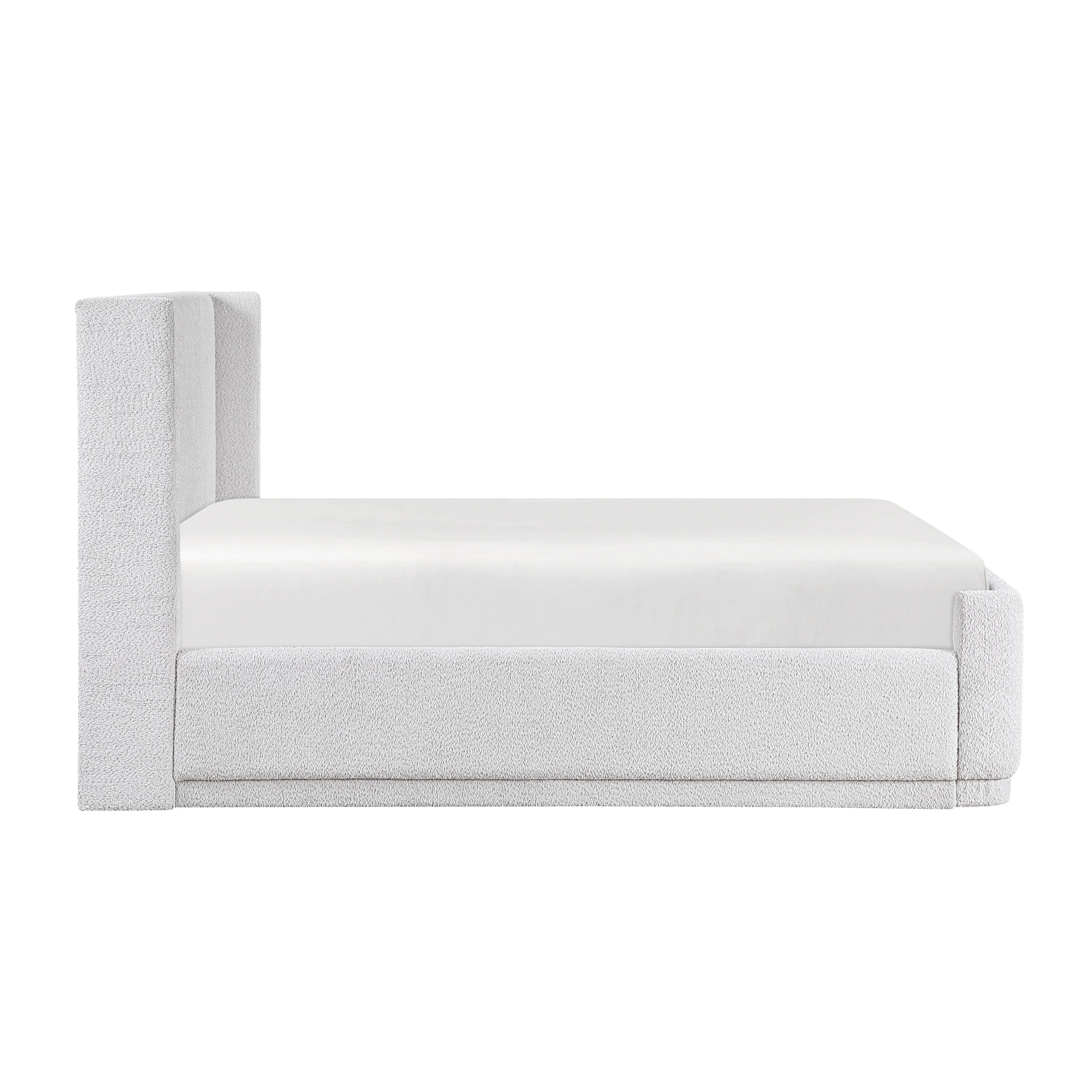 Carmel Light Gray Queen Platform Bed - Image 5