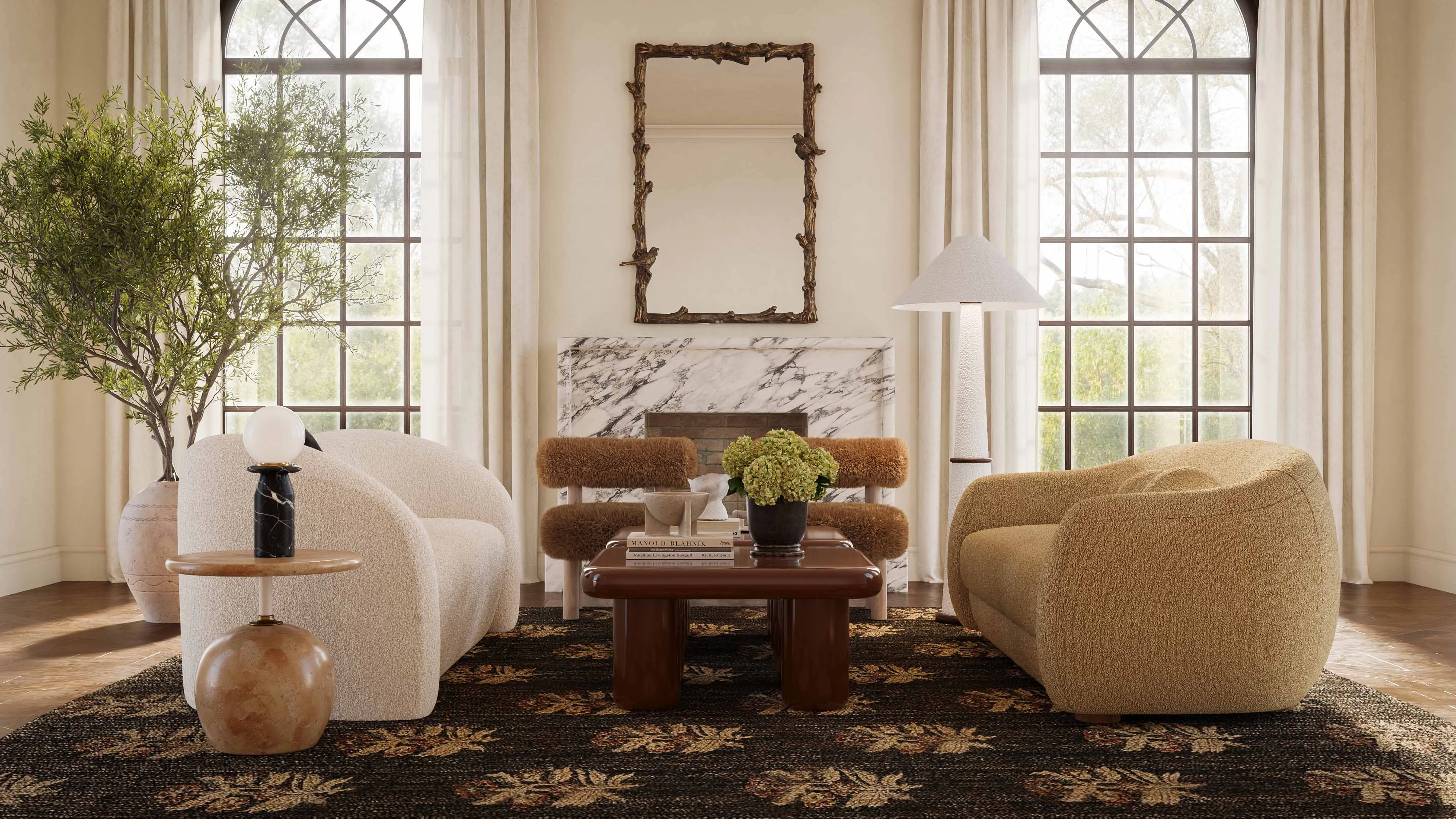 Carmel Vegan Shearling Accent Chair - Image 10