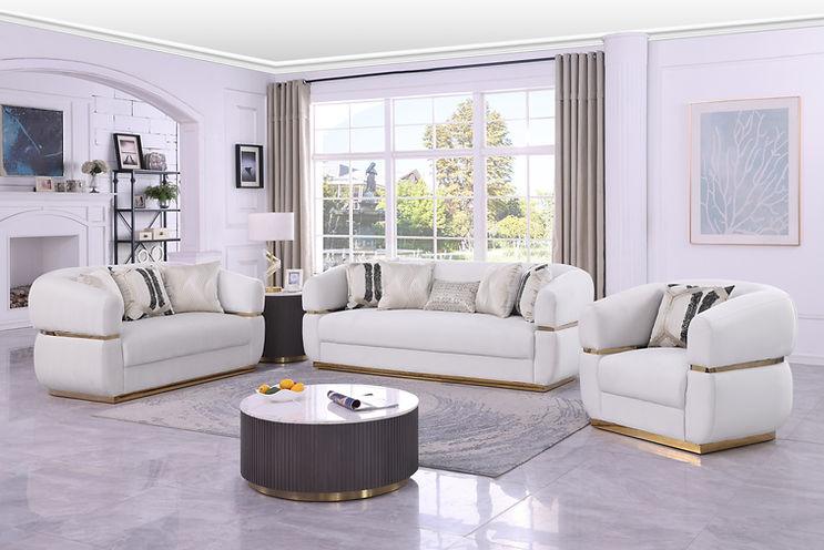 Carmela Cream Living Room Set